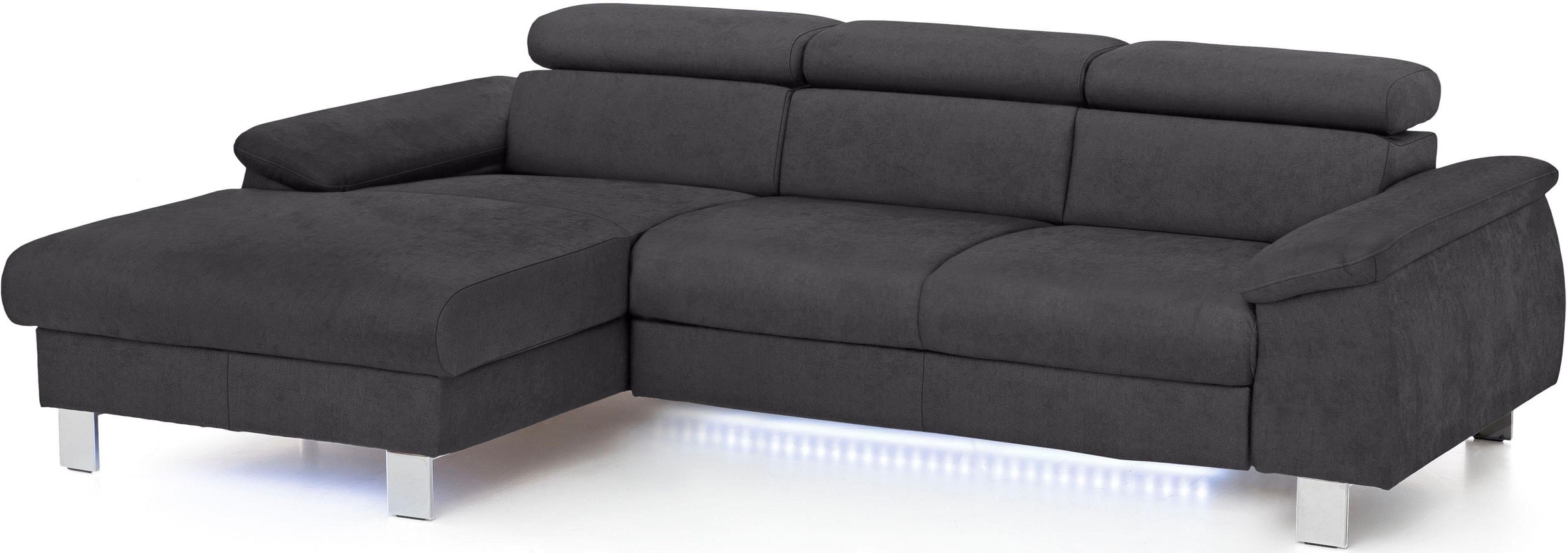 COTTA Ecksofa »Komaris L-Form, B: 244 cm« mit Kopfteilverstellung, optional günstig online kaufen