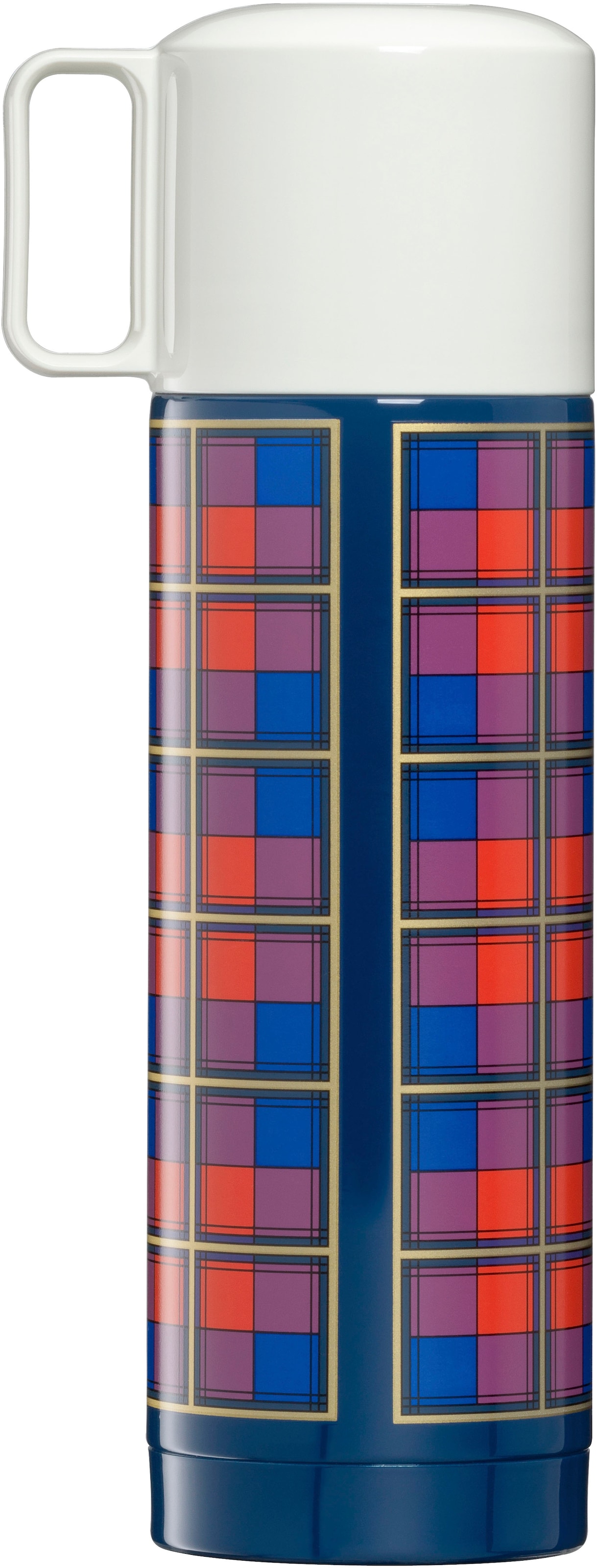 THERMOS Isolierflasche »REVIVAL BEVERAGE BOTTLE, Edelstahlkörper, spülmaschinenfest«, (1 tlg.), 0,5l, 18h heiß & 24h kalt, mit Push Button Lid & Trinkbecher mit Griff
