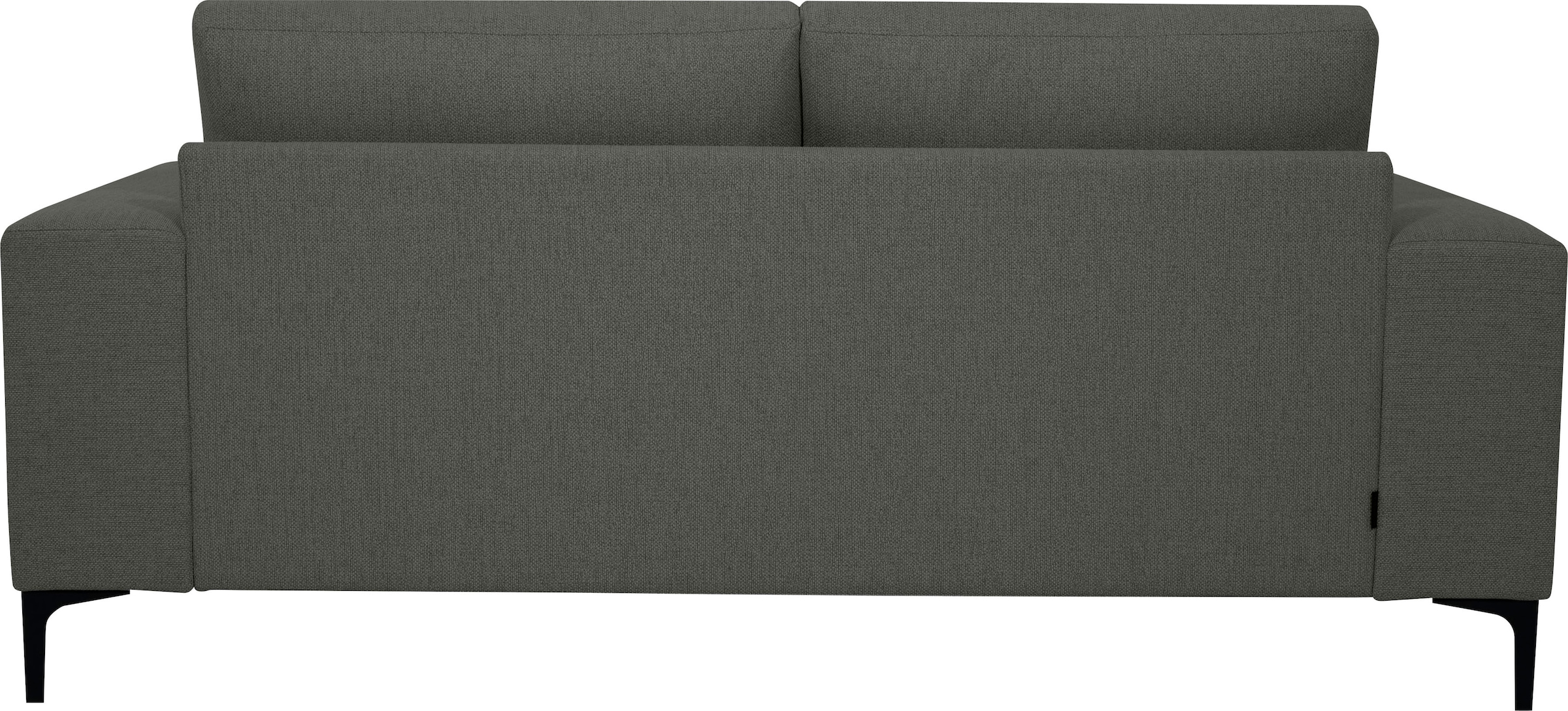 Places of Style 2-Sitzer »Xander«, Breite 164 cm, Webstoff, Soft-Touch Chenille, schwarze Metallfüßen
