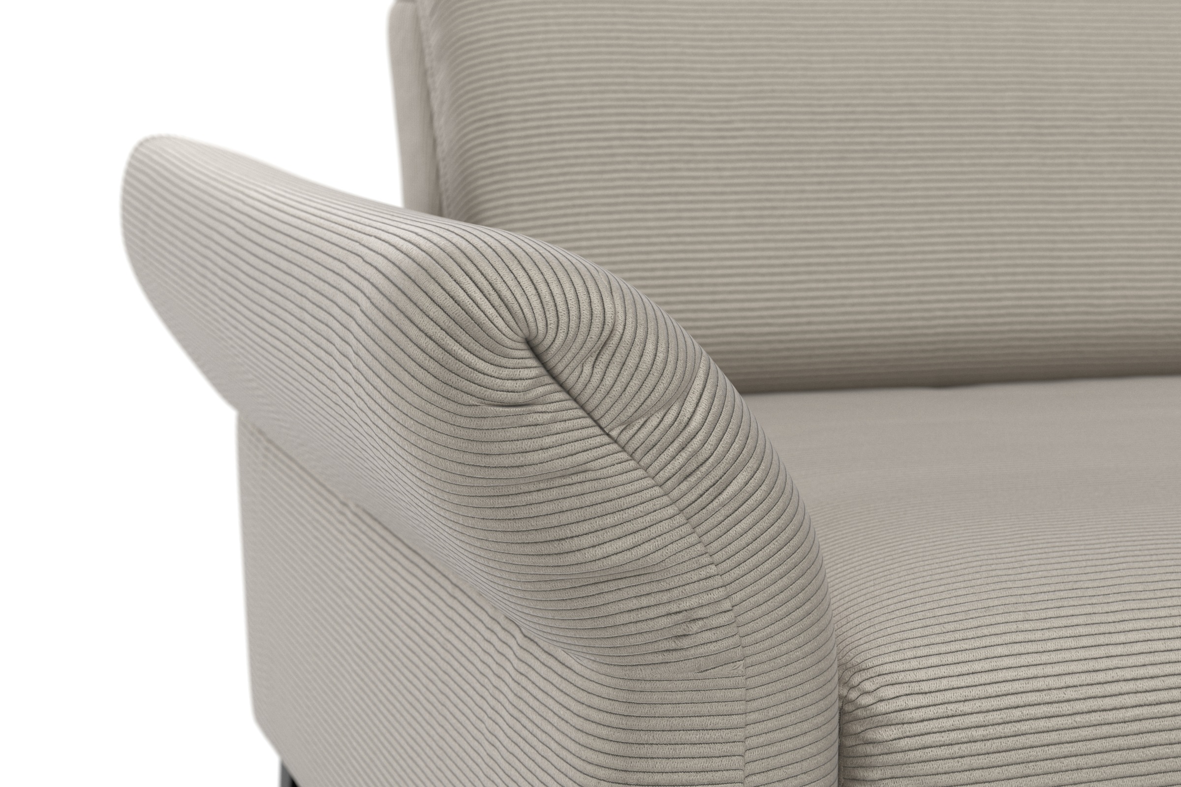 INOSIGN Ecksofa »Coco L-Form«, Sitztiefen-, Arm- und Kopfteilverstellung, Cord-Bezug, Fußhöhe 15 cm