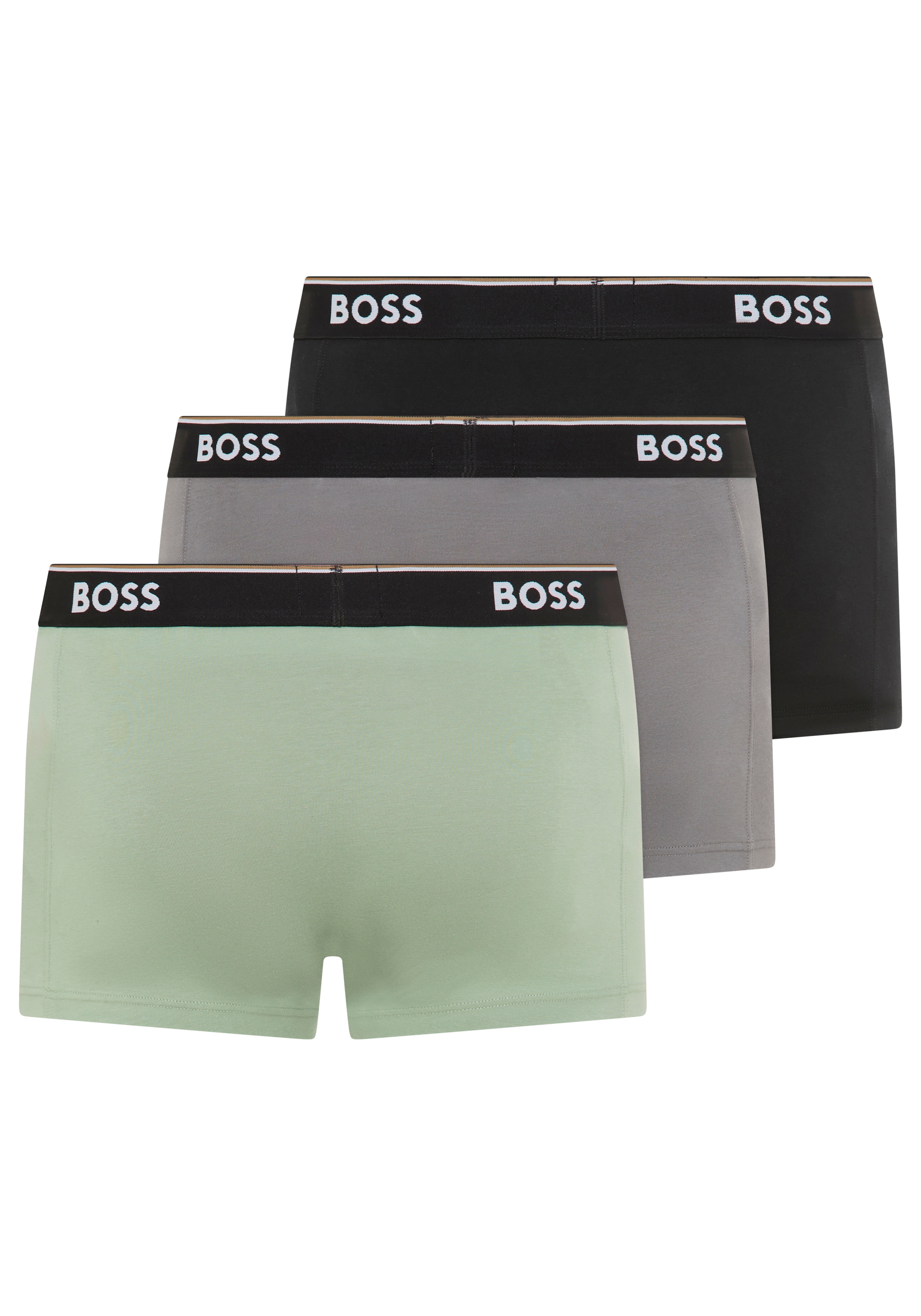 BOSS Trunk Packung, 3 Stk. aus Stretch-Baumwolle mit Logo-Bund, mittlere Bundhöhe