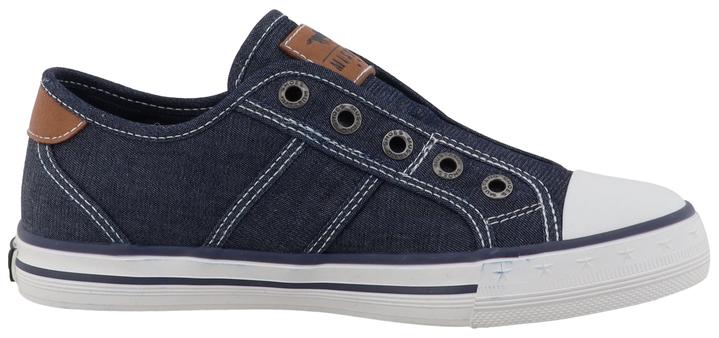 Mustang Shoes Slip-On Sneaker »Gaspare«  Freizeitschuh, Slipper, Halbschuh mit Kontrastnähten