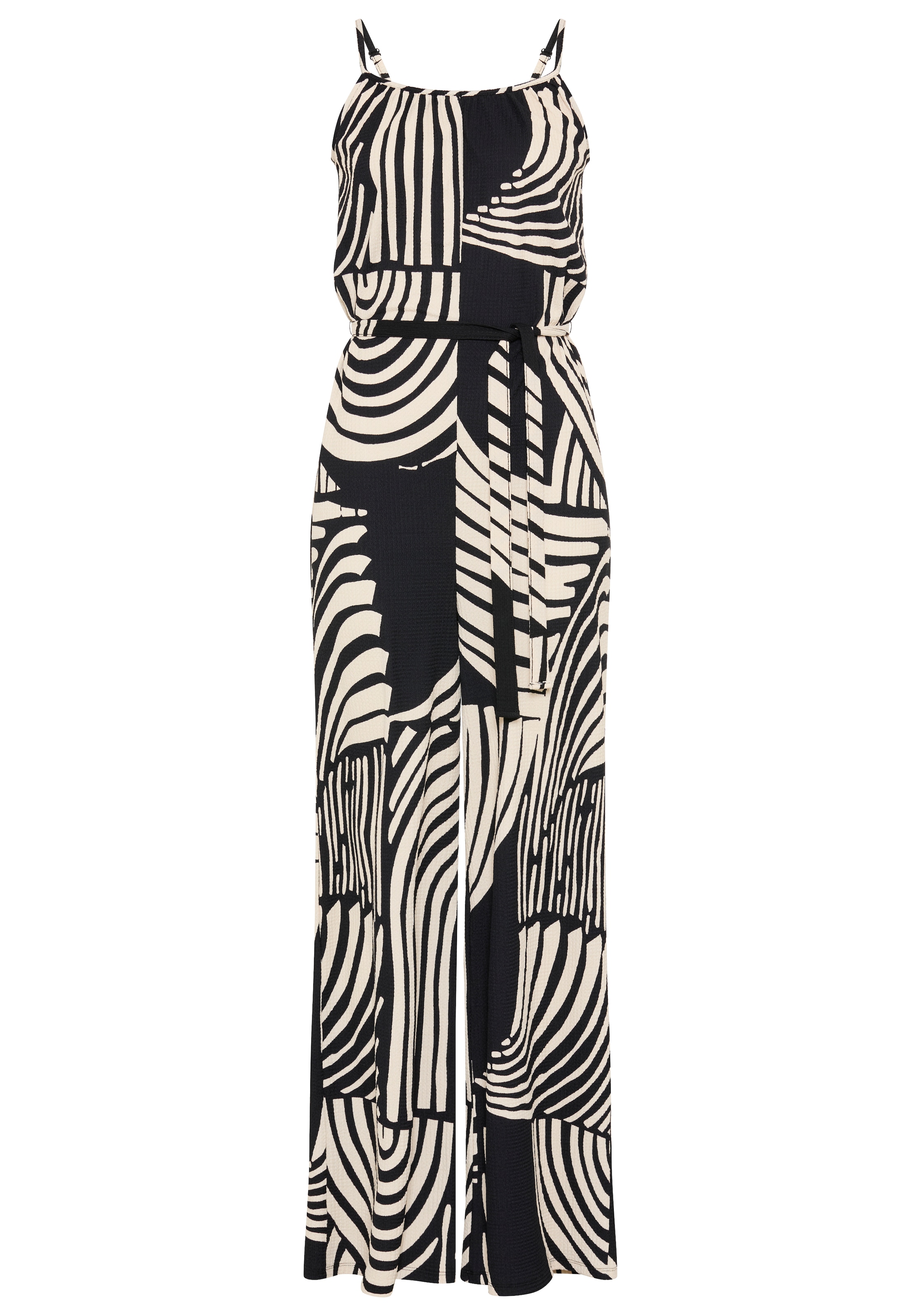 Laura Scott Jumpsuit abstrakt Gemustert, ohne Ärmel, aus Polyester und Elasthan