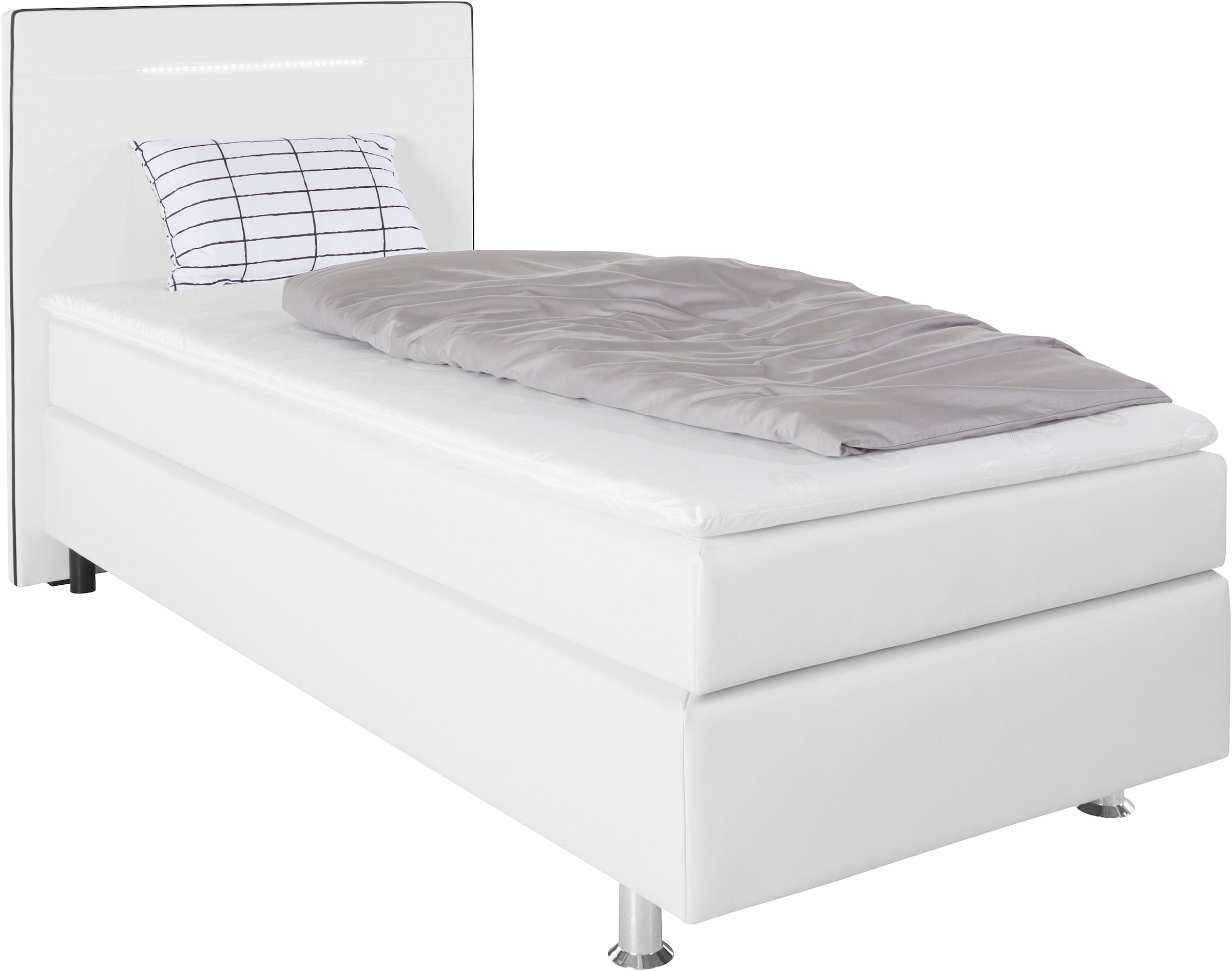 4. Bild von COLLECTION AB Boxspringbett, inkl. LED-Beleuchtung, Topper und Kissen