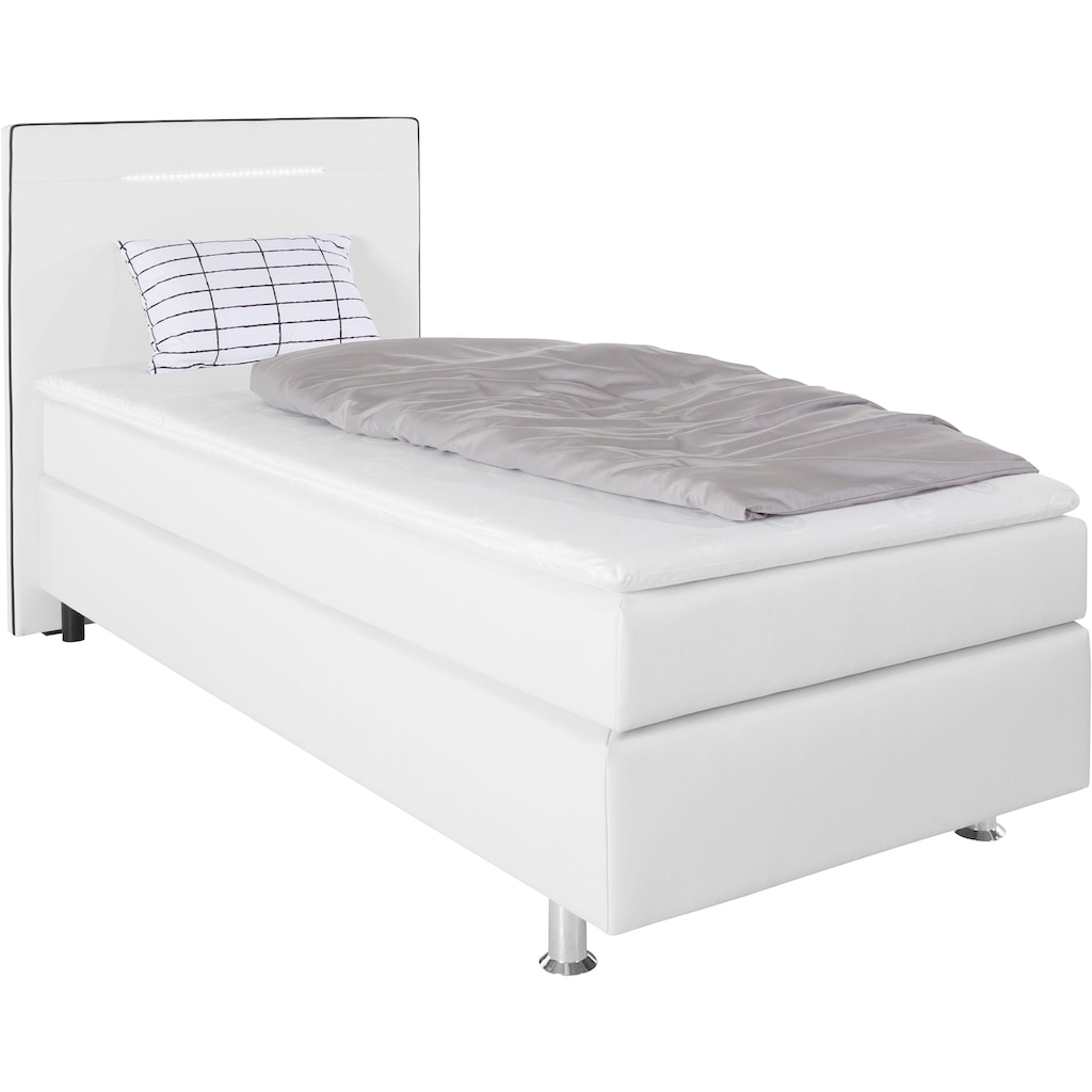 COLLECTION AB Boxspringbett, inkl. LED-Beleuchtung, Topper und Kissen