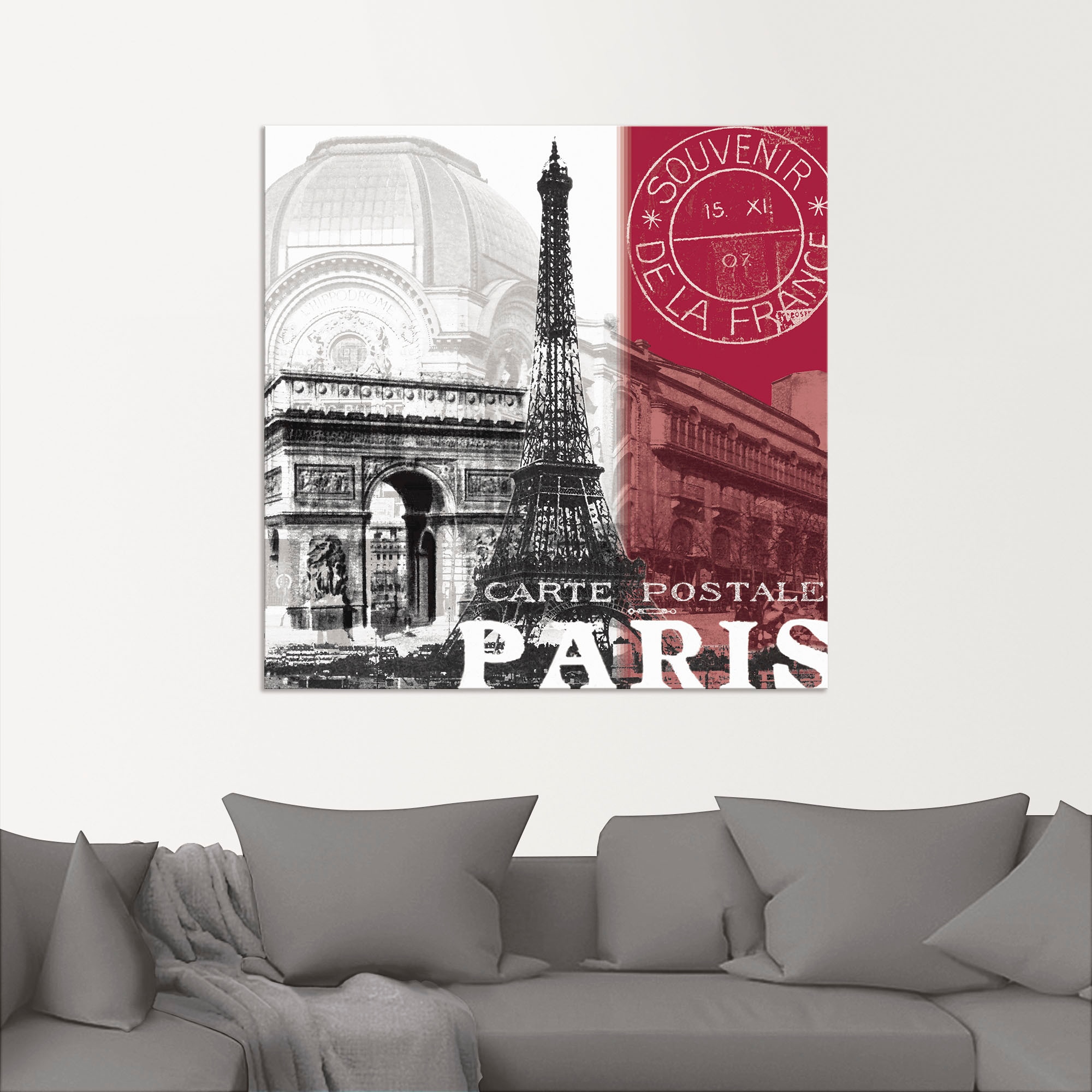 Artland Wandbild "Paris", Gebäude, (1 St.), als Alubild, Outdoorbild, Leinw günstig online kaufen