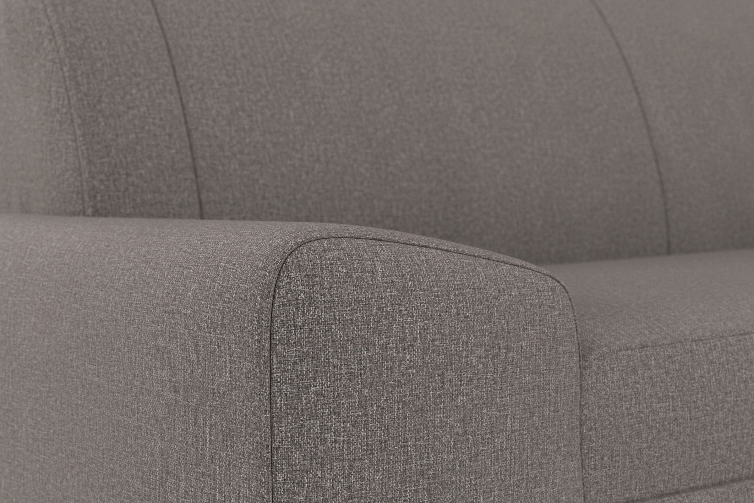 DOMO collection Ecksofa »Anzio in kubischer Formensprache, flache Armlehnen, L-Form«, Wahlweise mit Bettfunktion und Federkern für hohen Sitzkomfort