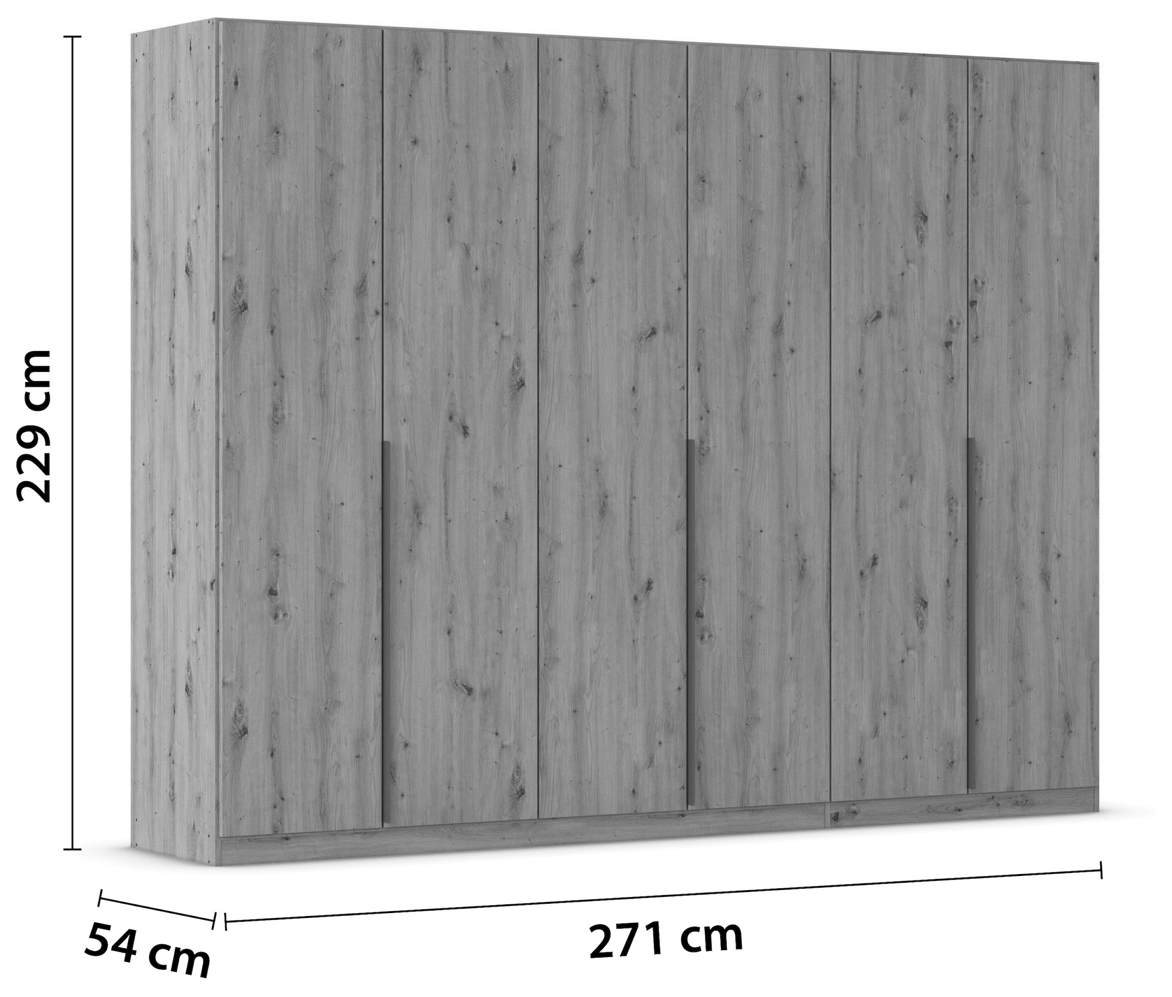 rauch Drehtürenschrank »Kleiderschrank Schrank Garderobe AGORDO TOPSELLER Schlafzimmer«, (in zwei Griff-Farben mit Dekor- oder Hochglanzfront), durchdachte Innenausstattung, in 6 Breiten und 2 Höhen MADE IN GERMANY