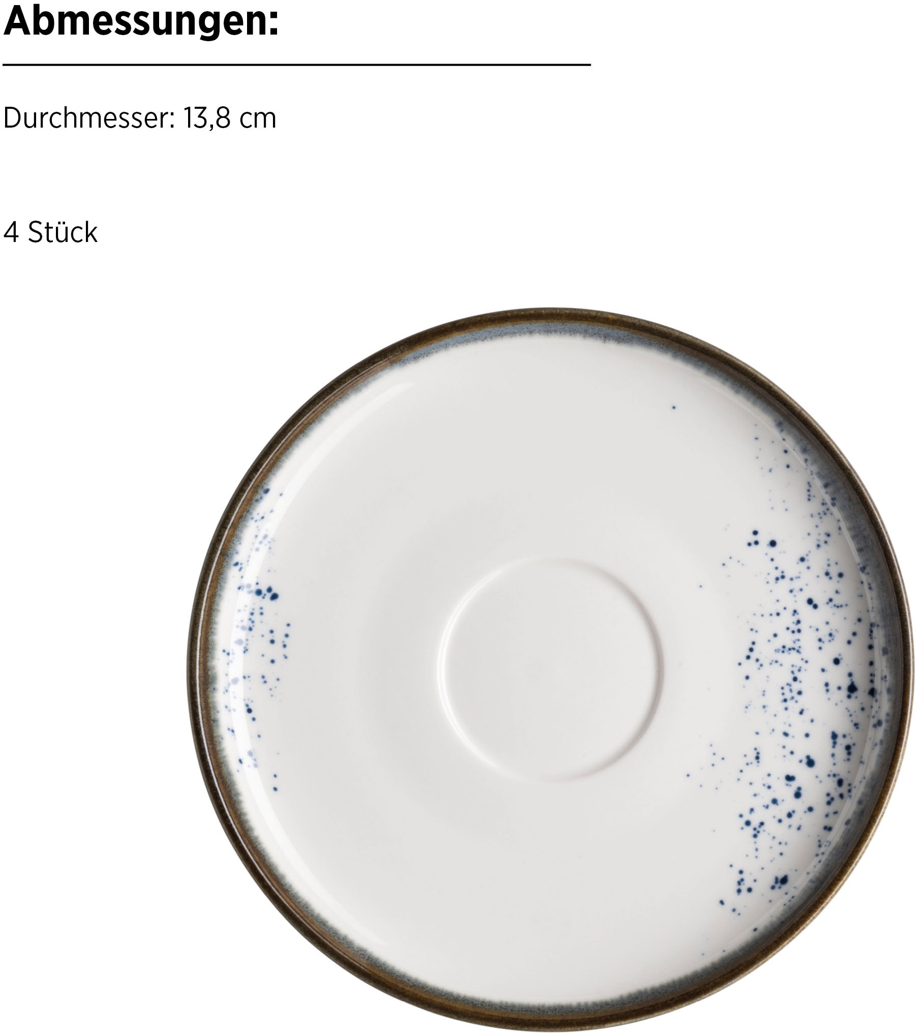 MÄSER Tasse »Kaffeetassen-Set Pinta, aus Porzellan«, (Set, 8 tlg.), 8er Set, bestehend aus 4 Tassen und 4 Untertassen