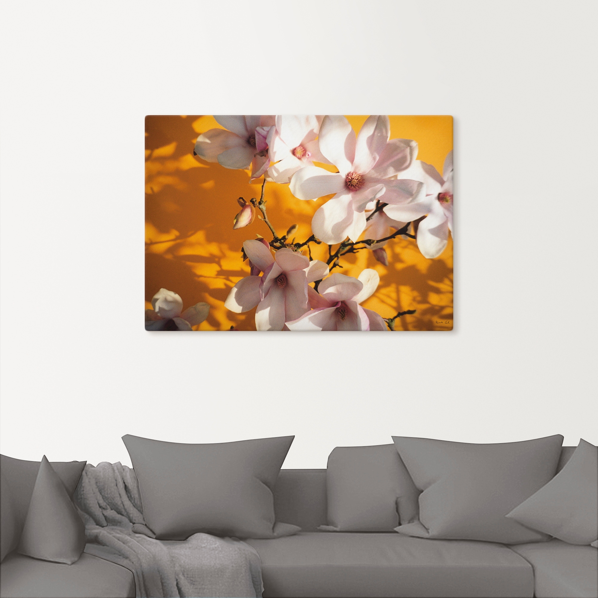 Artland Wandbild »Fotokollage Magnolie«, Blumen, (1 St.), als Leinwandbild, günstig online kaufen