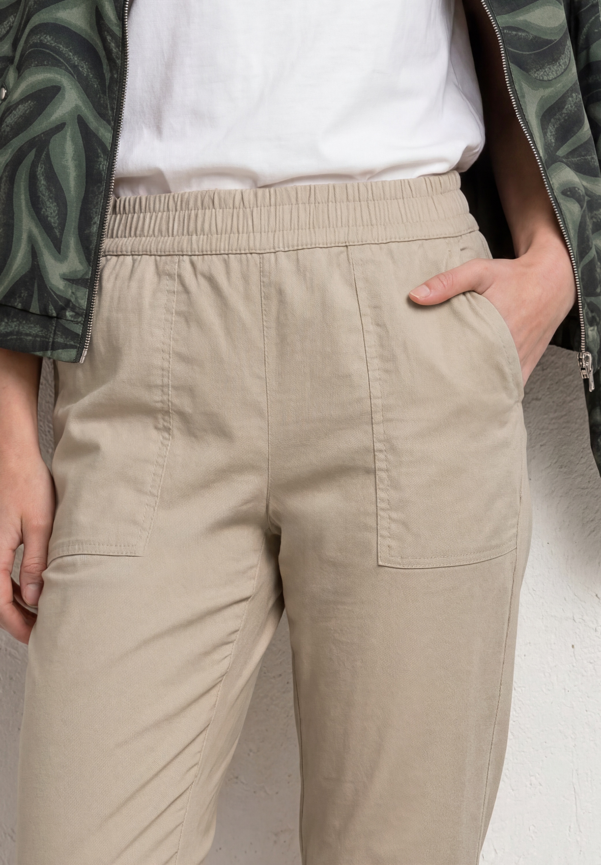 STREET ONE Chinohose  Slim Leg Chino mit Elastikbund