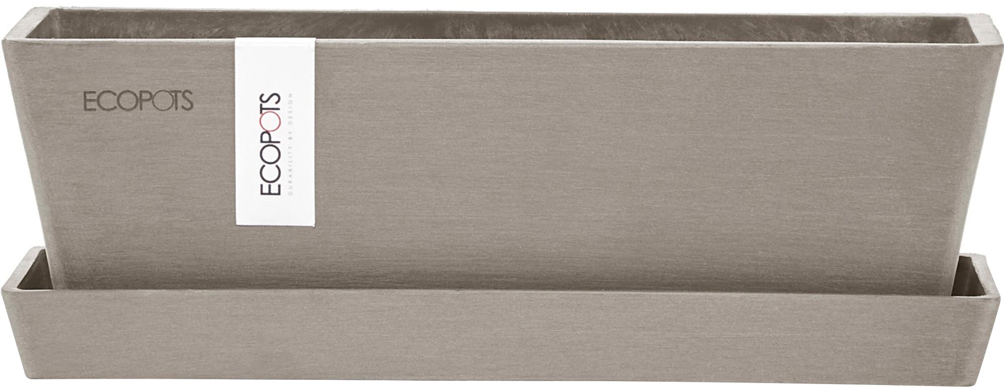 ECOPOTS Balkonkasten »Bruges Mini 25 Taupe«, für innen und außen: frostsicher, bruchsicher und lichtbeständig