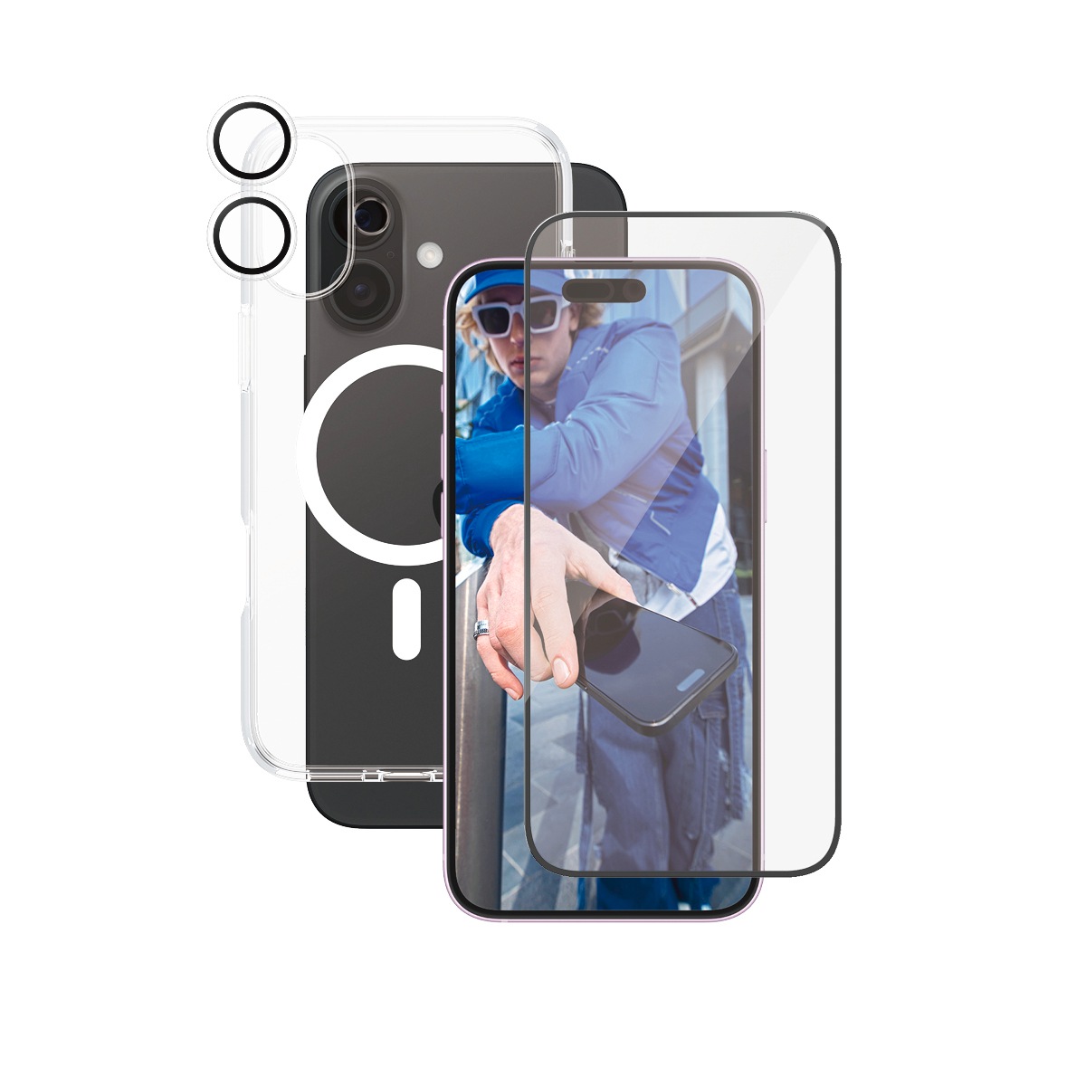 CARE by PanzerGlass Handyhülle »Flagship 3-in-1 für Apple iPhone 16 Plus«, Backcover, Schutzhülle, Handyschutzhülle, Case, Schutzcase, stoßfest