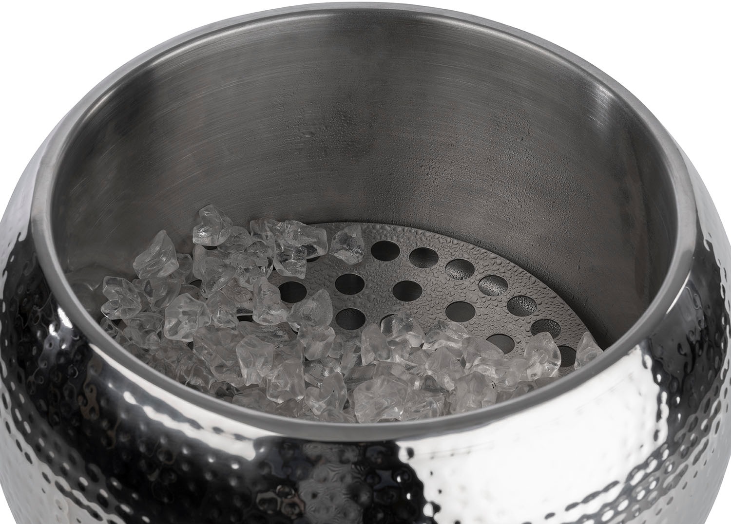 APS Wein- und Sektkühler »BIG BOWL«, herausnehmbarer Tropfeinsatz, Edelstahl, Ø 37 cm