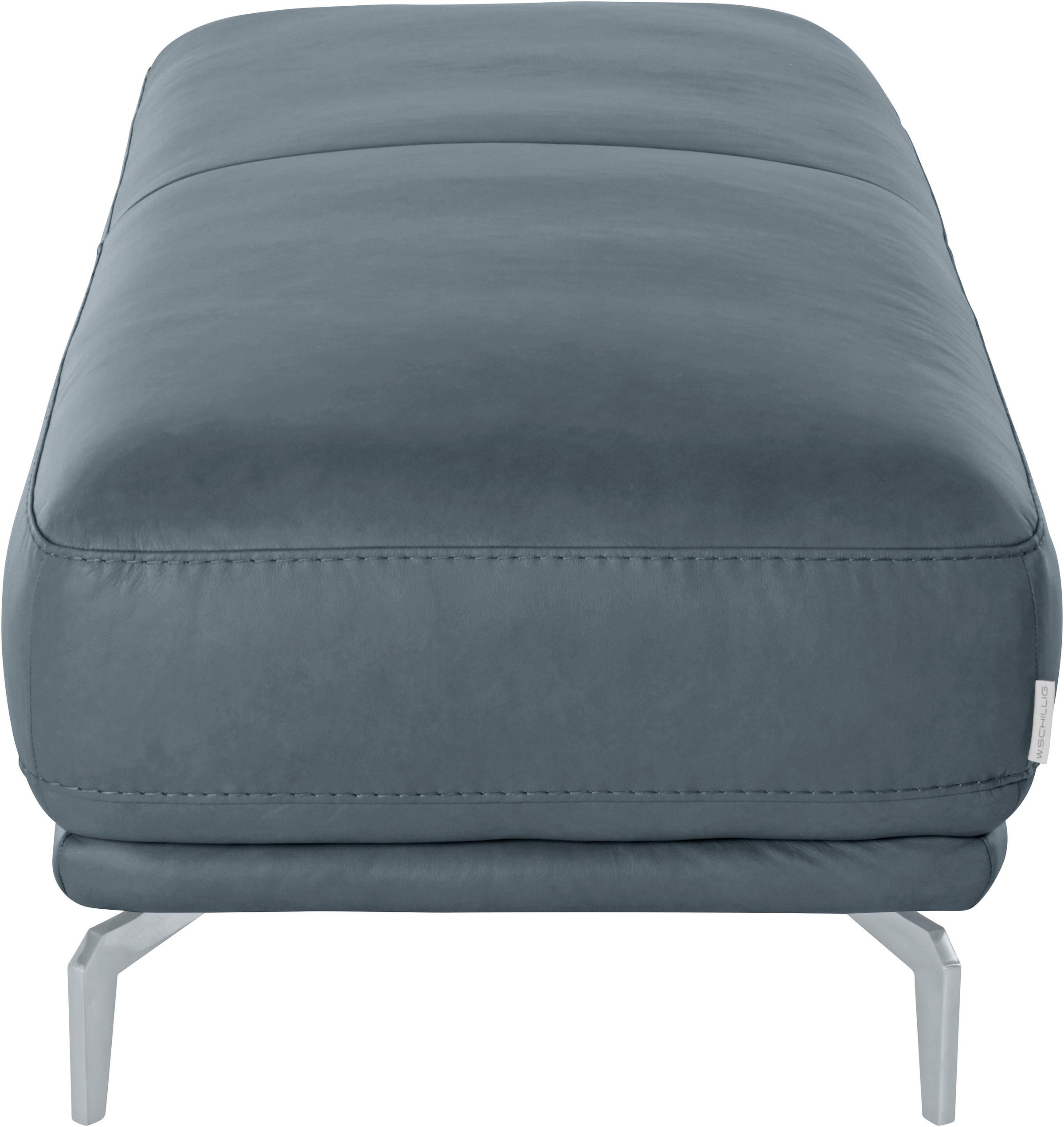W.SCHILLIG Hocker »montanaa«, mit Metallfüßen in Silber matt, Breite 141 cm
