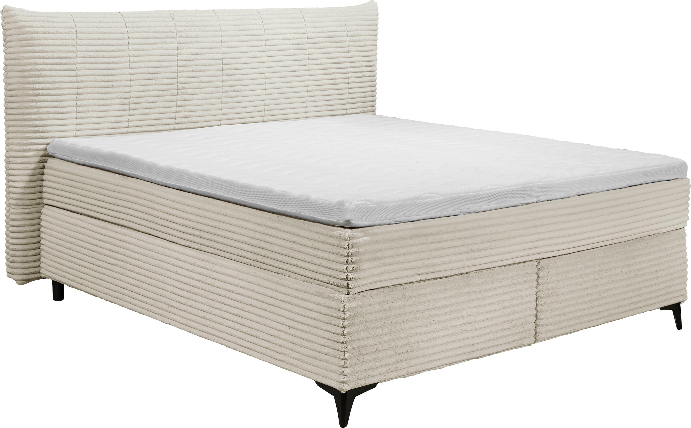 ED EXCITING DESIGN Boxspringbett »Seattle« harte Seite mit Kokosmatte, weiche Seite mit Filzabdeckung