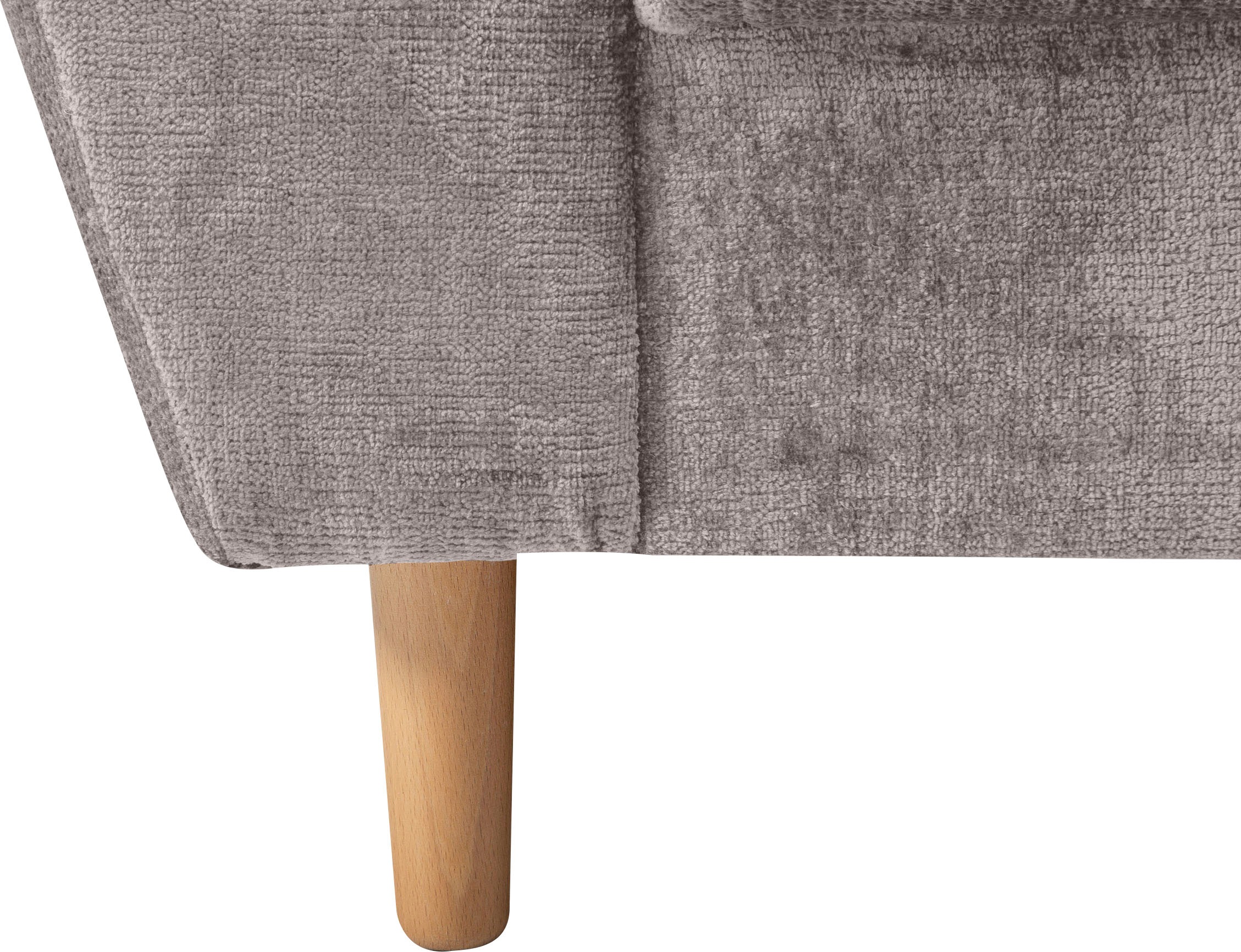 COLLECTION AB Ecksofa »Reims L-Form«, Ottomane beidseitig montierbar, inkl. Bettfunktion und Hocker