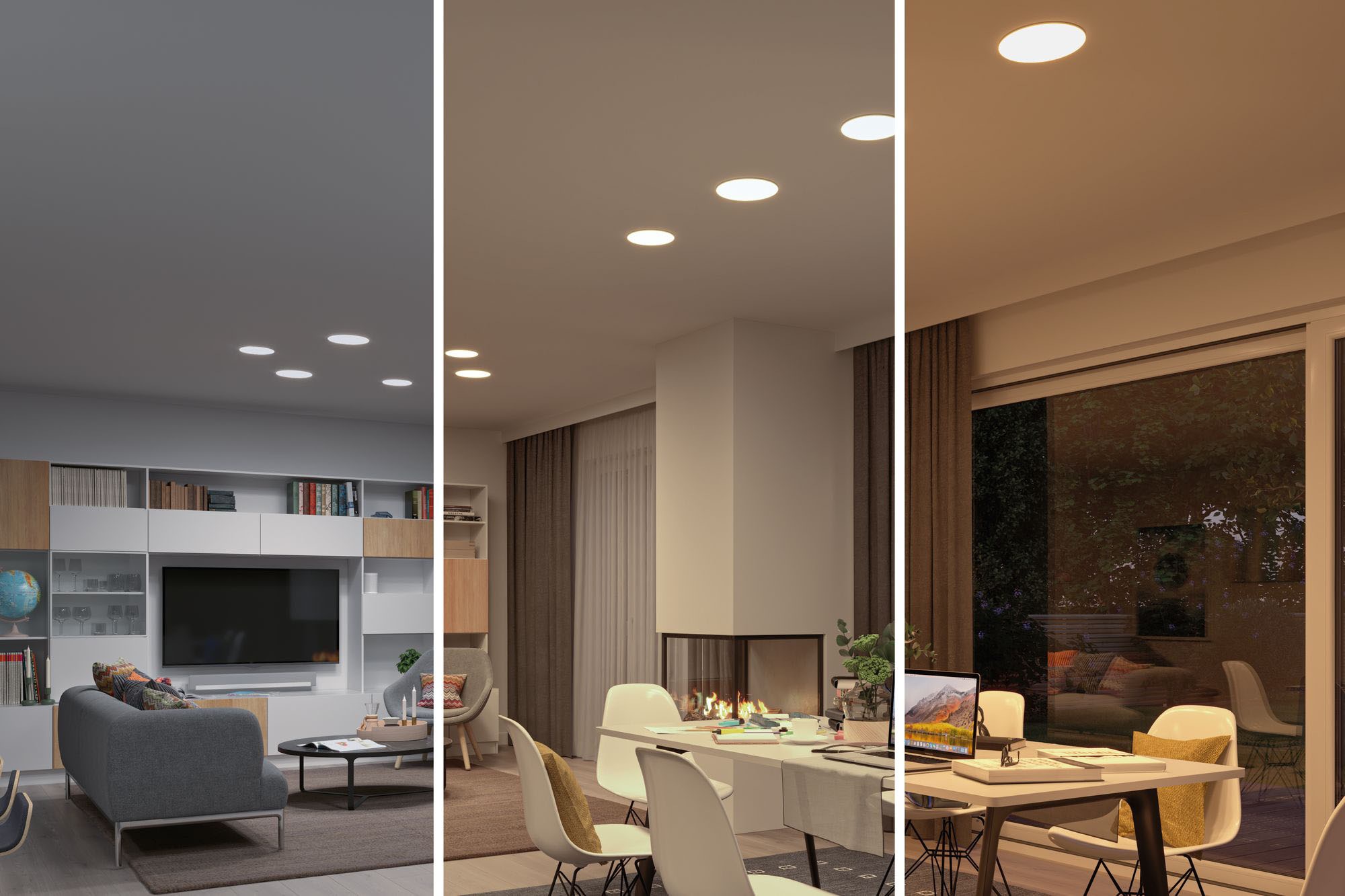 Paulmann LED Bad-Einbauleuchte »Veluna«, Schutzart IP44, 3 Lichtstimmungen möglich, Ø 21,5 cm, inkl. LED Leuchtmittel