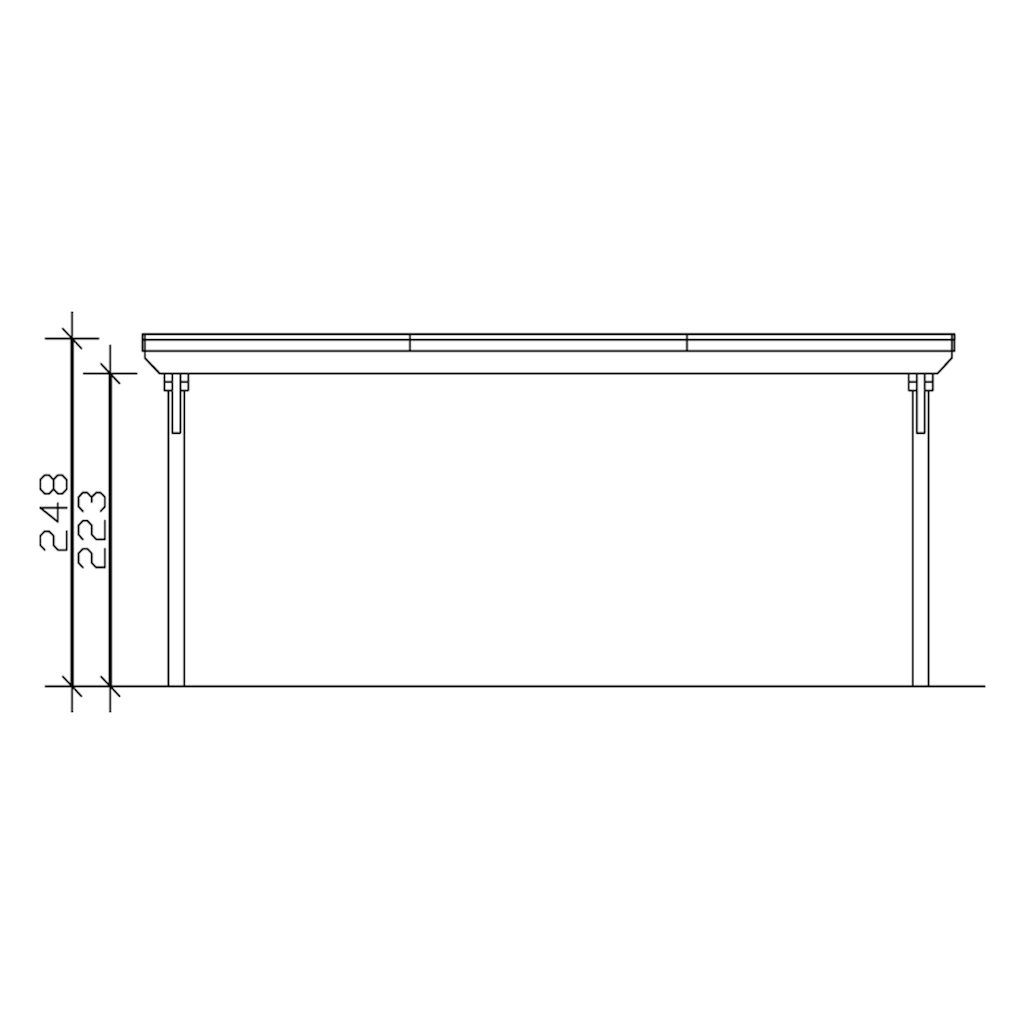 Skanholz Doppelcarport »Emsland«, Leimholz-Nordisches Fichtenholz, 550 cm, weiß