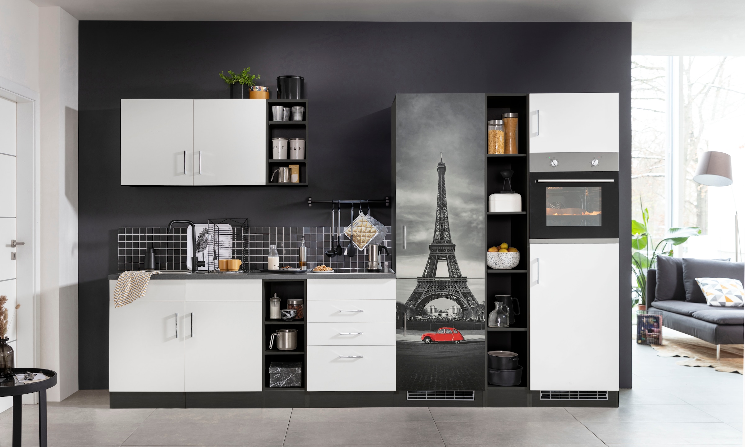 HELD MÖBEL Küchenzeile »Paris«, ohne E-Geräte, Breite 340 cm