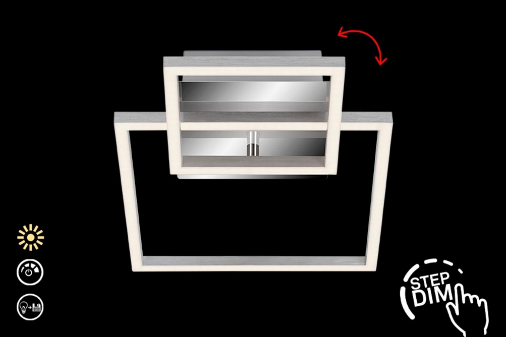 Briloner Leuchten LED Deckenleuchte »FRAME«, LED fest verbaut, 19,6 Watt, 3 günstig online kaufen