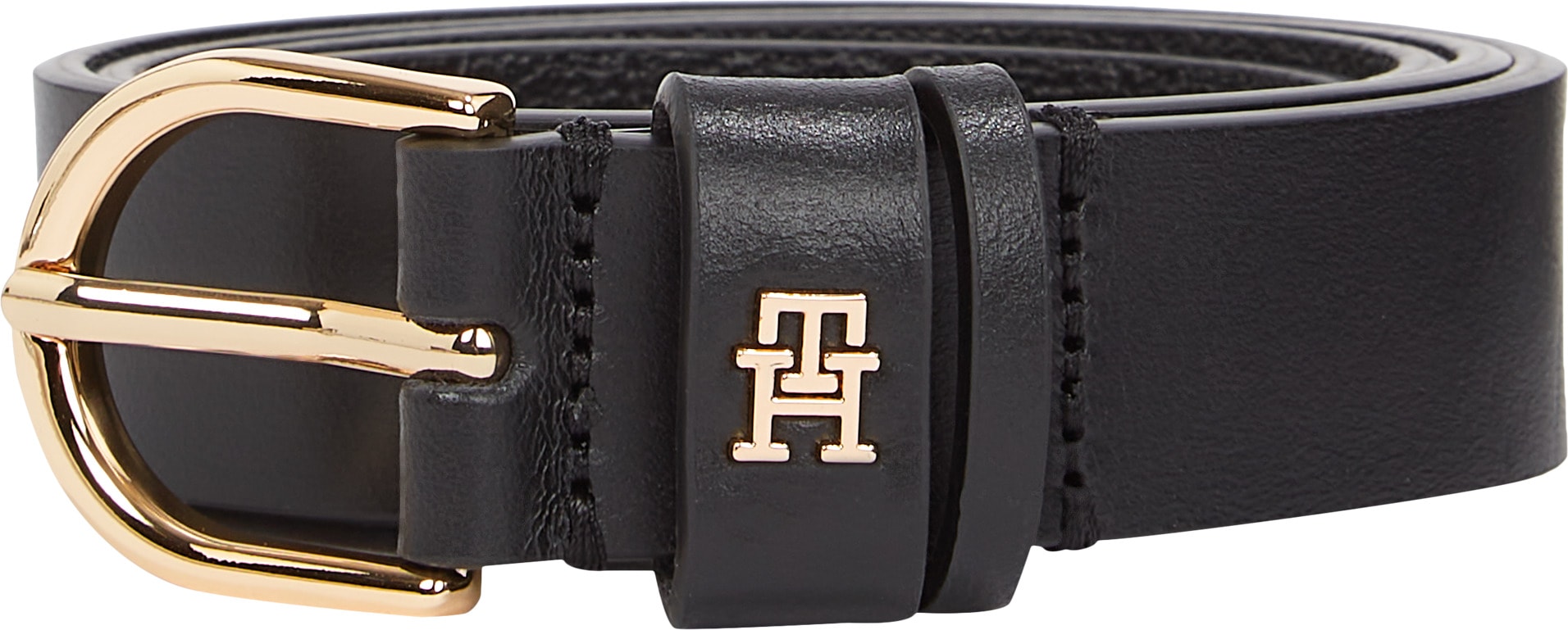 Tommy Hilfiger Ledergürtel »ESSENTIAL EFFORTLESS 2.5«, Logoemblem, weiche Haptik, ovale Einfachdornschließe