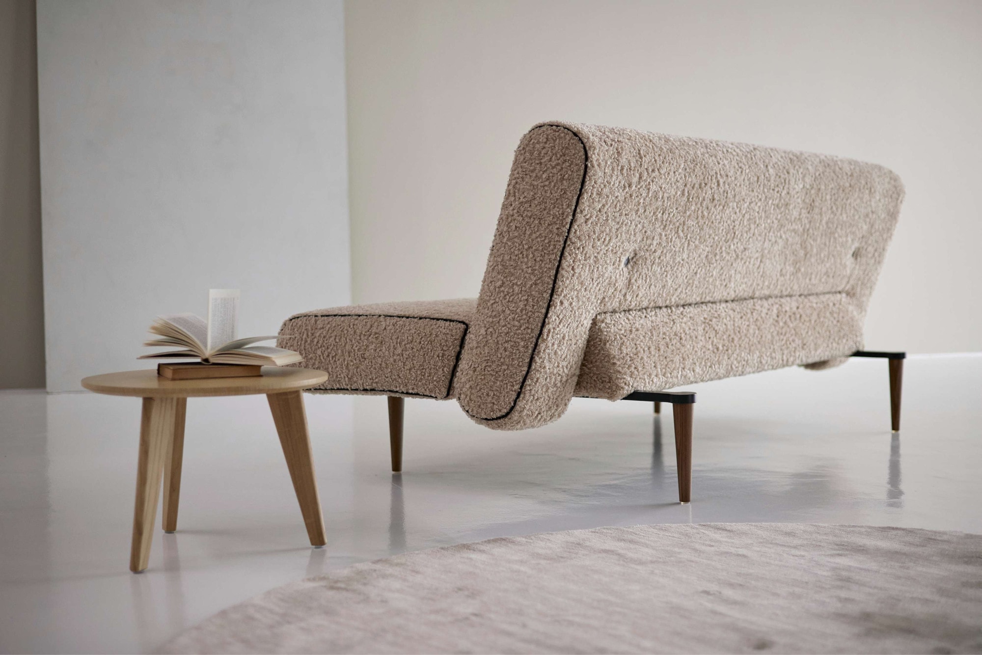 INNOVATION LIVING ™ Schlafsofa »Unfurl Bettsofa, Klappsofa, Gästebett, Couch, Schlaffunktion«, 3-stufig klappbar, Teddy Stoff, bequem, als Dauerschläfer geeignet