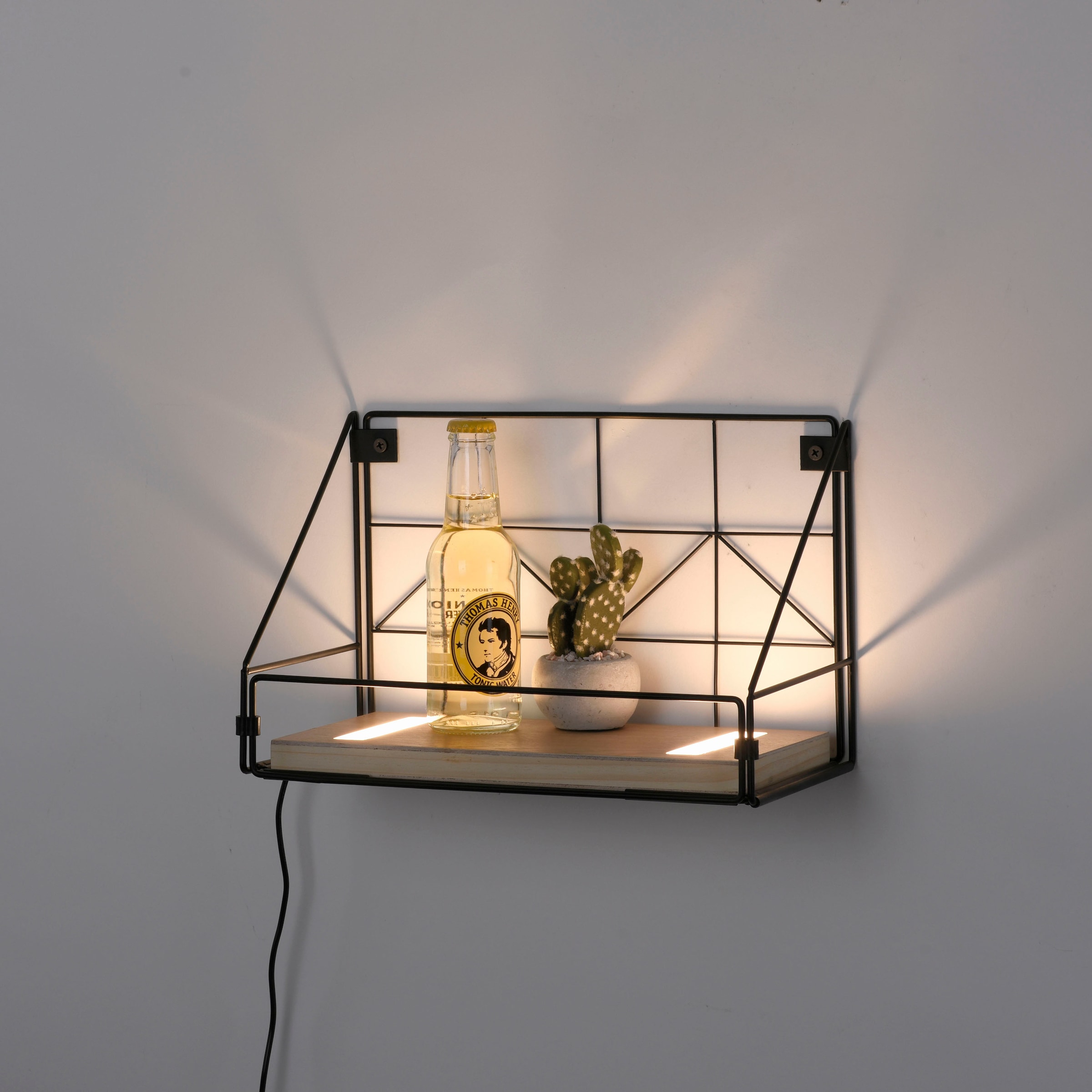 JUST LIGHT Wandleuchte »BOARD«, 1 flammig, Leuchtmittel LED-Board   LED fes günstig online kaufen