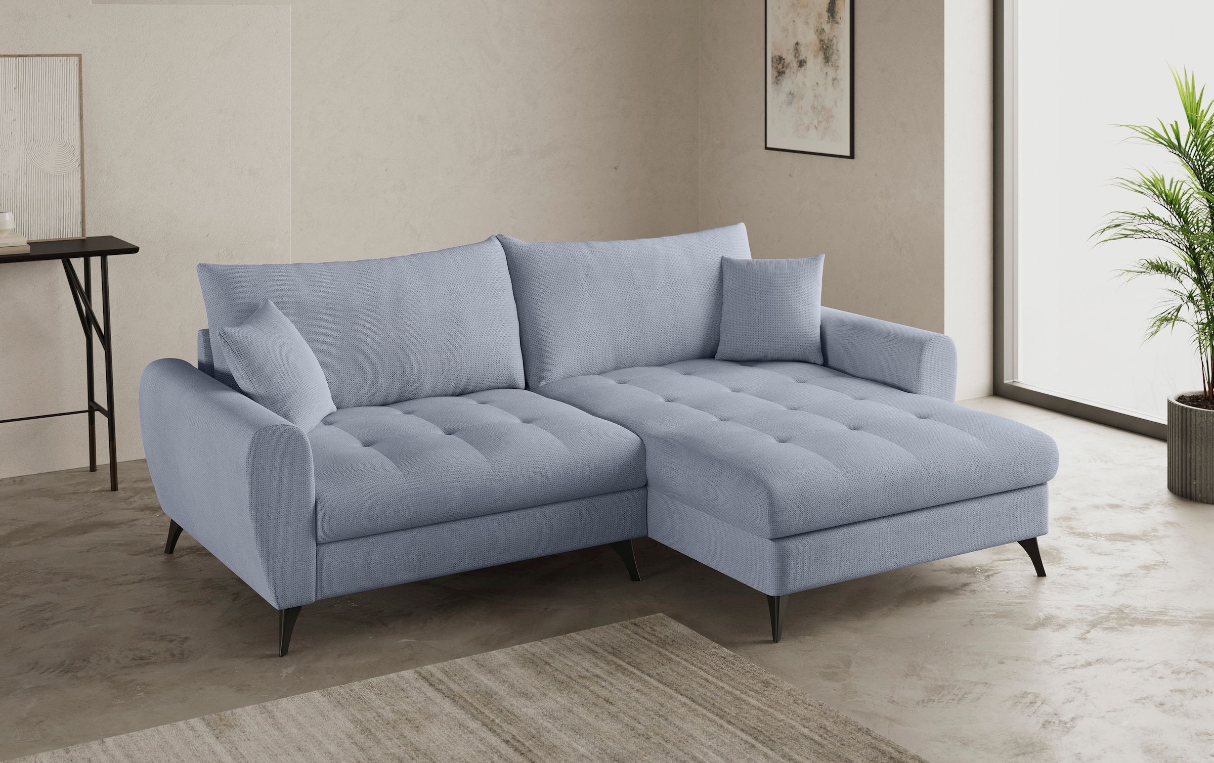 Mr. Couch Ecksofa »Blackburn II, L-Form« Mit Kaltschaumpolsterung bis 140 kg belastbar