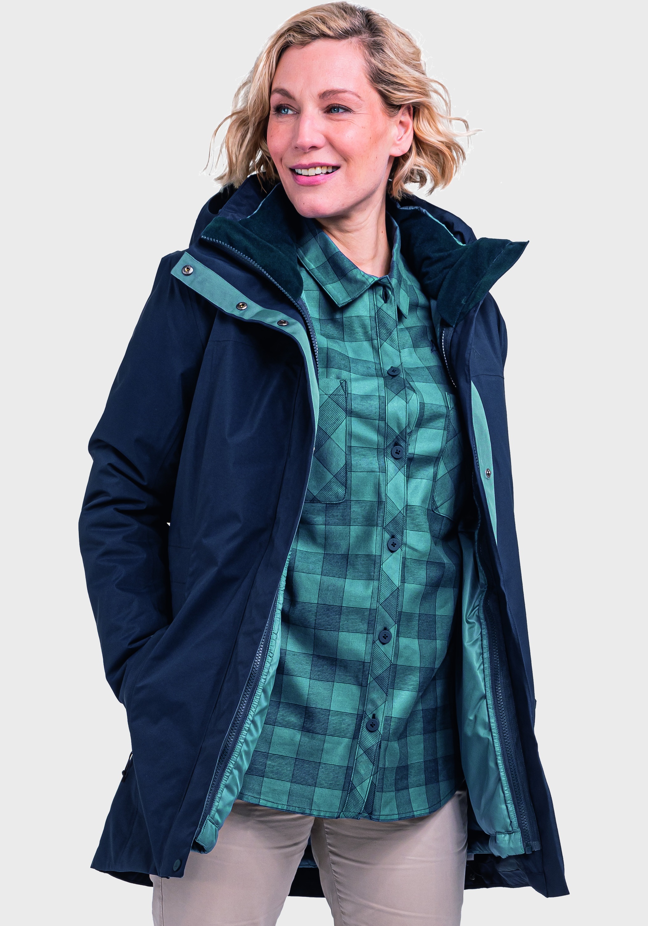 Schöffel Doppeljacke »3in1 Parka Barth L«, mit Kapuze