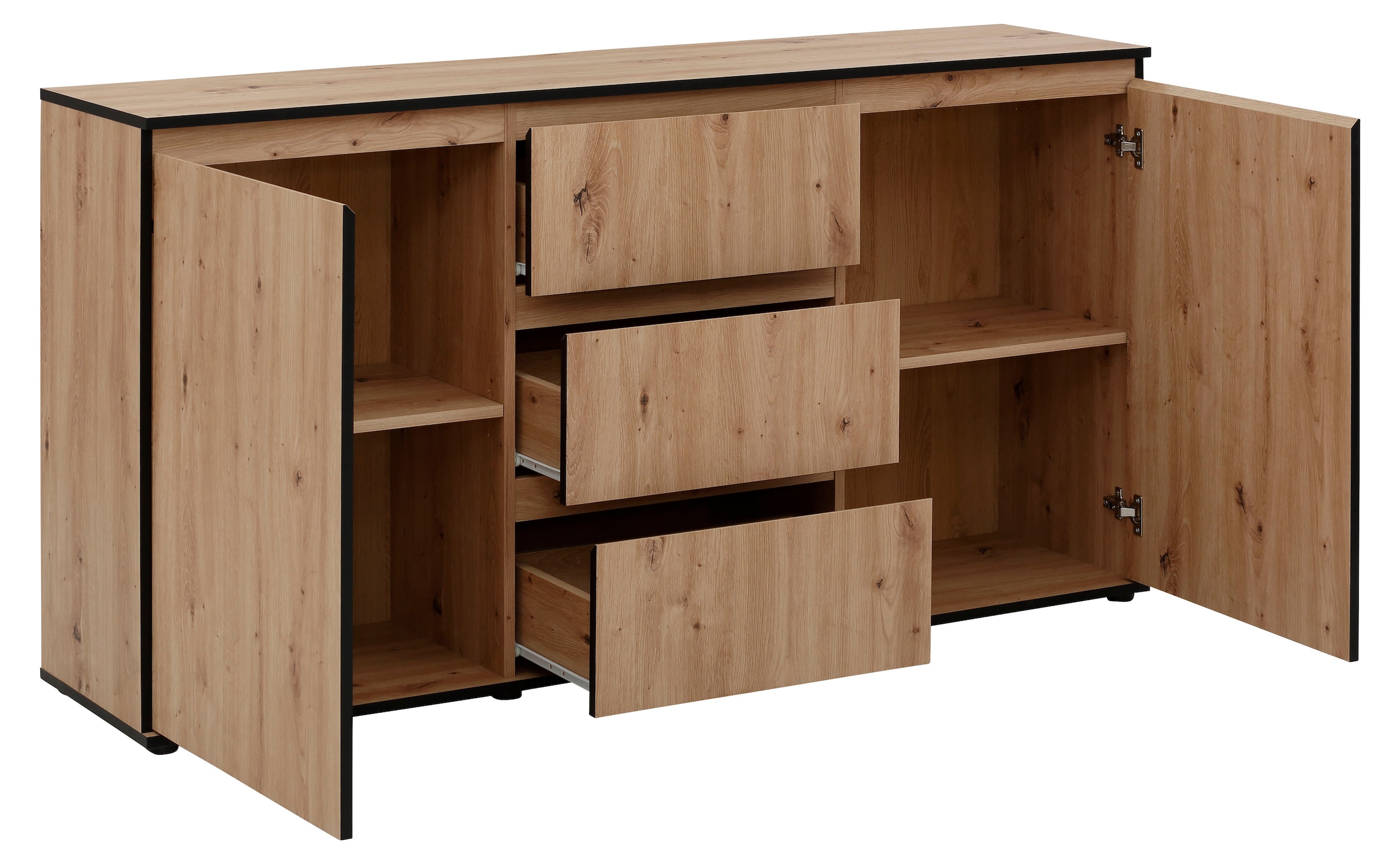 HELA Sideboard »Ariana«, mit angeschrägten Griffmulden, Breite 160 cm