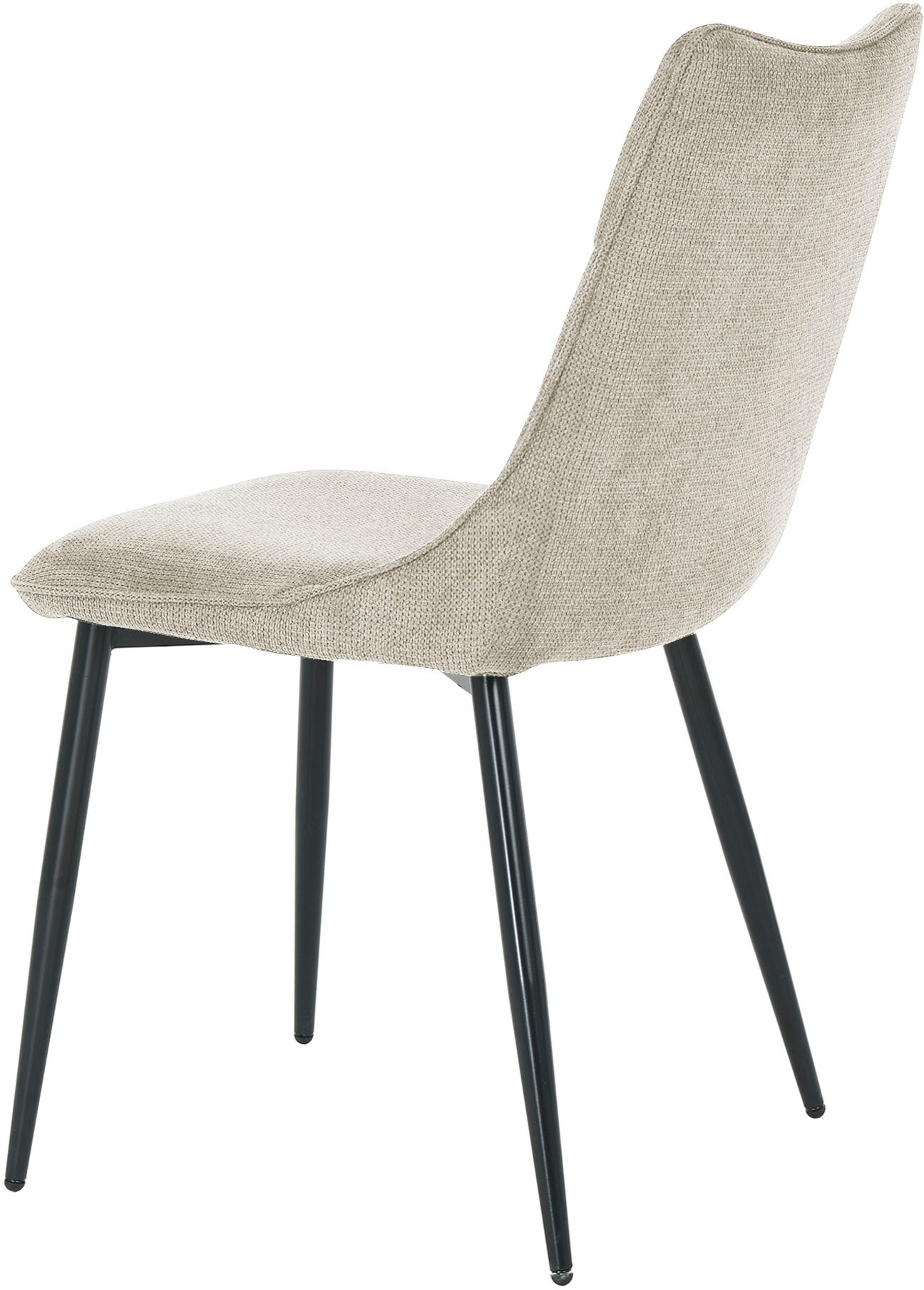 byLIVING Esszimmerstuhl »Carlo (2er-Set)«, (Set), Gestell Metall schwarz, Küchenstuhl, Webstoffbezug, diverse Farben