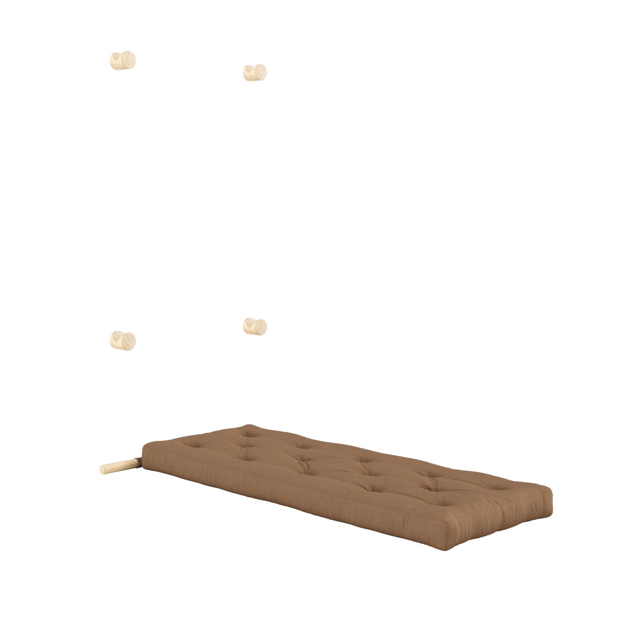 Karup Design Schlafsofa »Hooked Schlafsessel, Sitz- und Schlafplatz, Wandmontiert, platzsparend«, Futonmatratze inkl. Halterungsset aus FSC®-zertifiziertem Massivholz