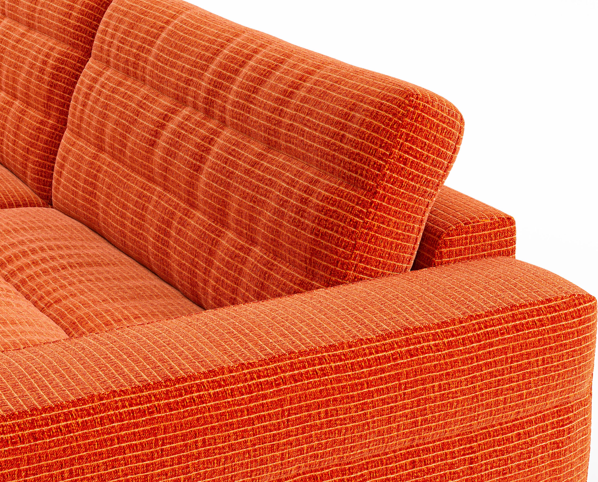 3C Candy Big-Sofa »Stripes Megasofa, tolle Verarbeitungsdetails, bequem und komfortabel«, Lose Rückenkissen, mit feiner Quersteppung