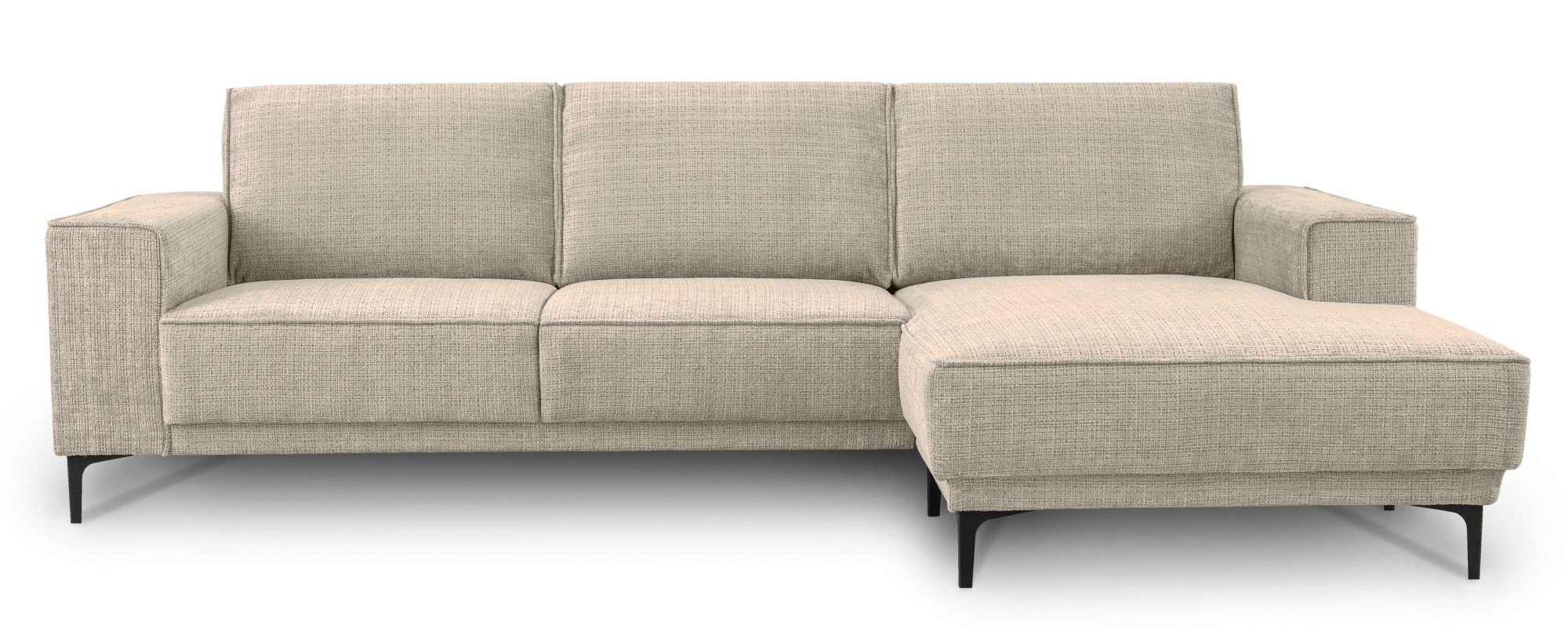 Places of Style Ecksofa »Polsterecke Oland, Struktur, Flachgewebe, Luxus-Mi günstig online kaufen