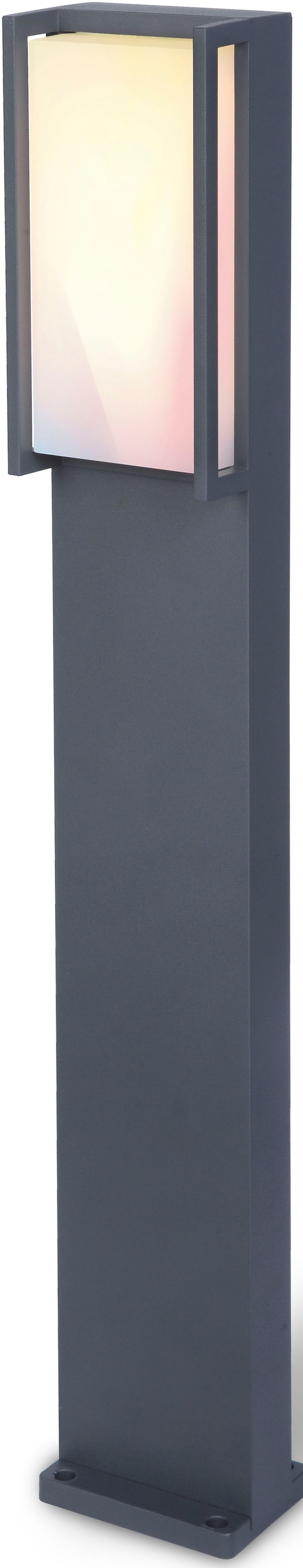 LUTEC Smarte LED-Leuchte »QUBO« LED-Modul 1 Stk. Smart-Home anthrazit