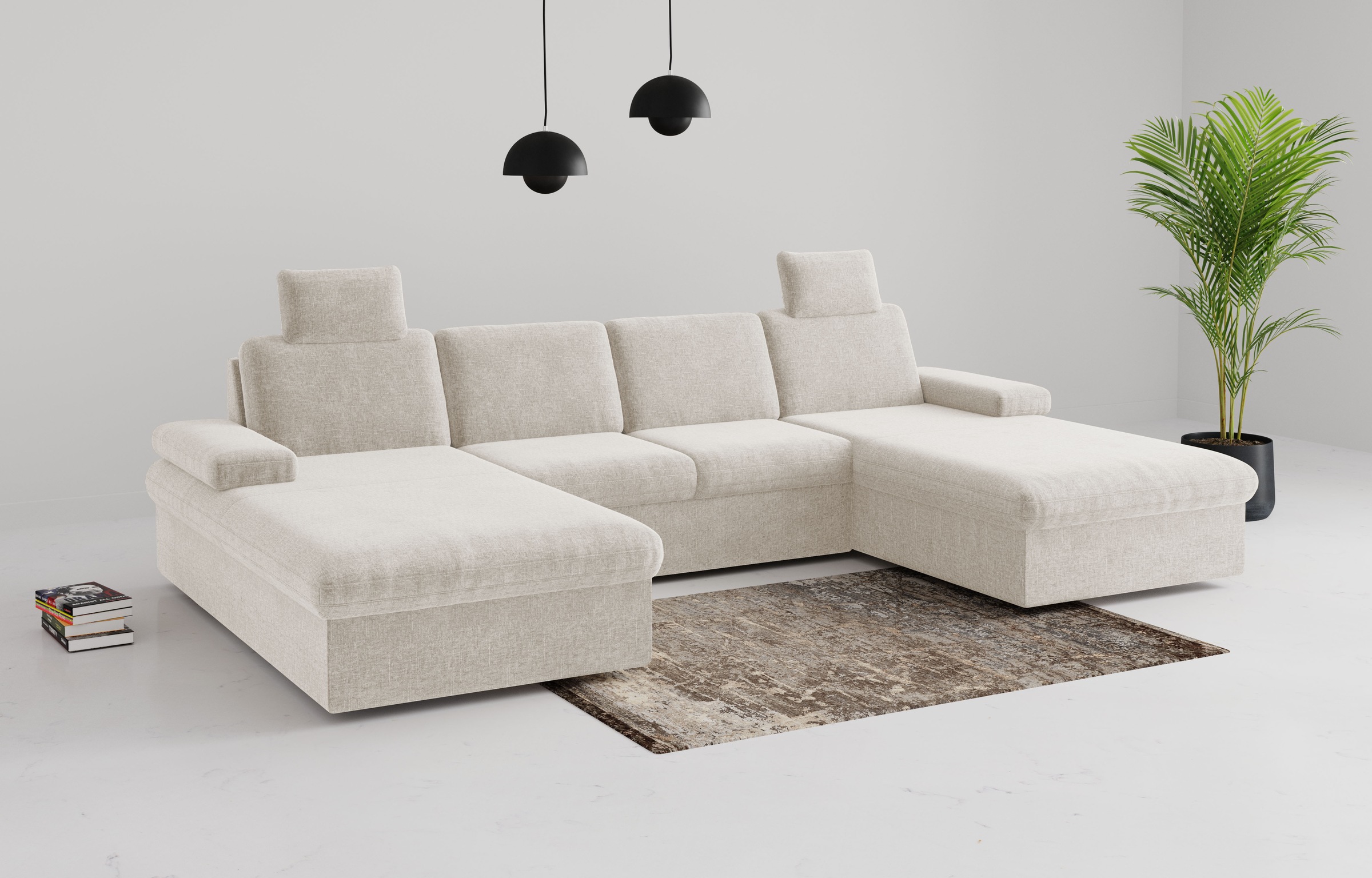 sit&more Wohnlandschaft »Moreno U-Form, B: 309 cm« mit Armteilverstellung, günstig online kaufen