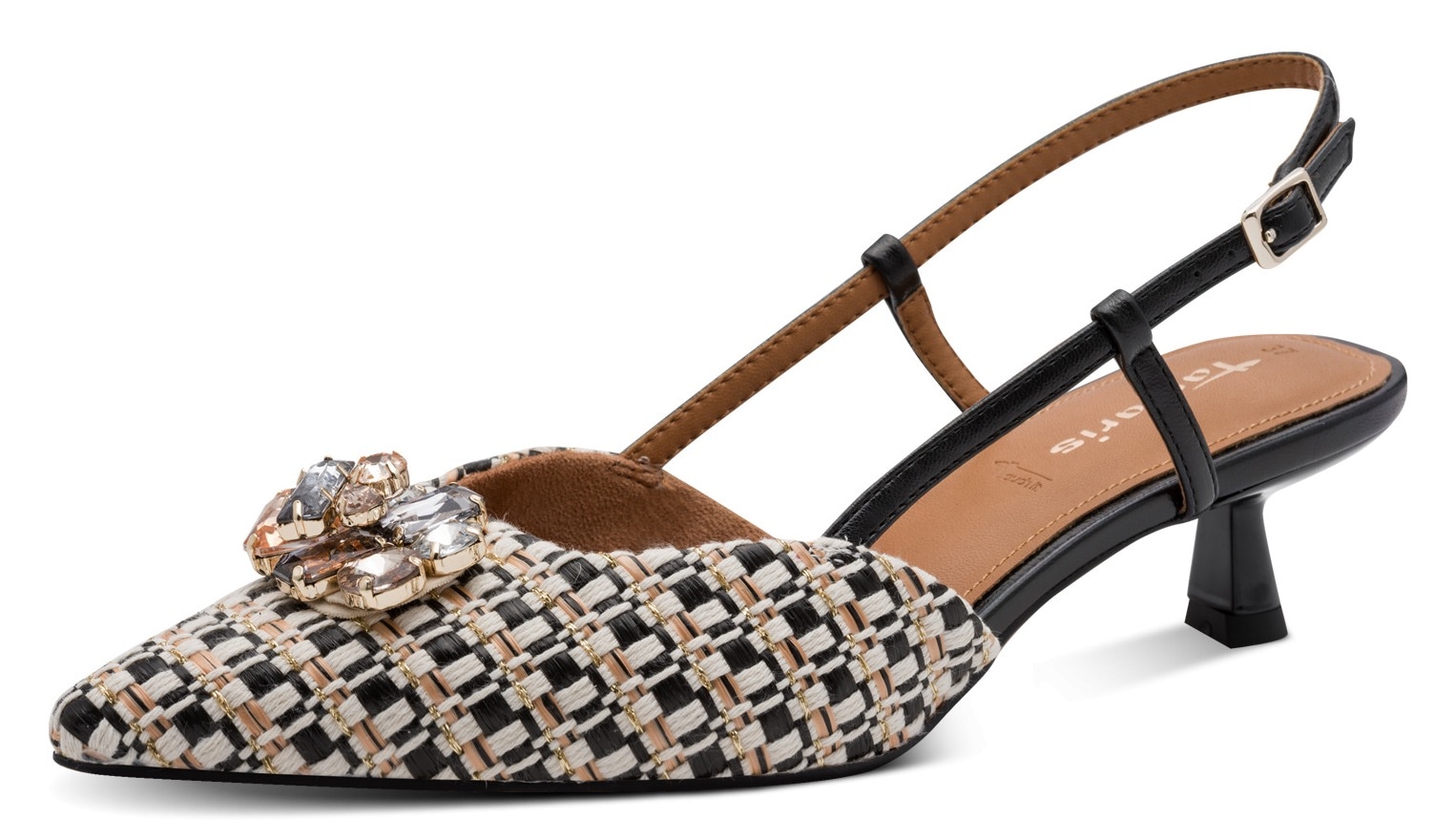Tamaris Slingpumps  , Trichterabsatz, Businesschuh, Festtagsschuh, glänzende Schmucksteine