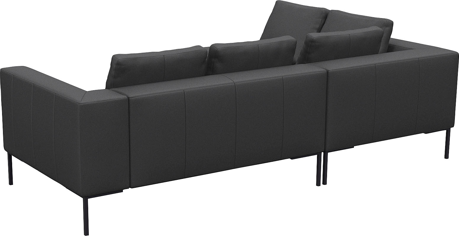 FLEXLUX Ecksofa »Loano, superbequemer Sitzkomfort durch Kaltschaum im Sitz, L-Form«, modernes Sofa, frei im Raum stellbar, lose Kissen, hoher Fuß