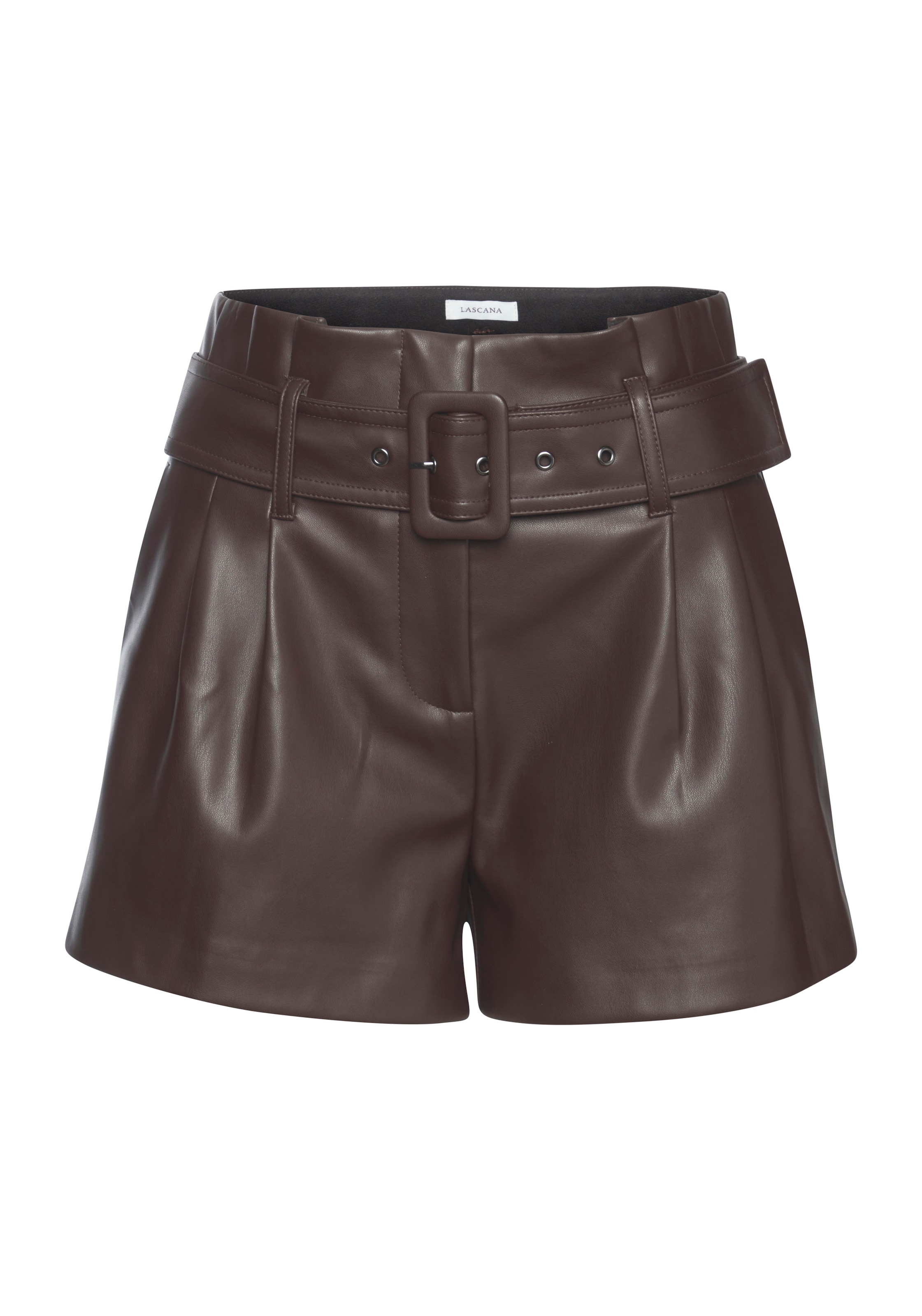 LASCANA Shorts »aus angenehmen Lederimitat«  Kunstleder Shorts, elegant, modisch, Sommerhose