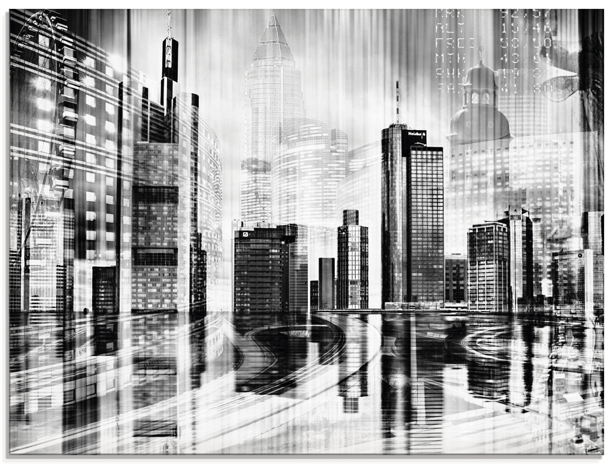 Artland Glasbild "Frankfurt Skyline Collage 01", Deutschland, (1 St.), in v günstig online kaufen