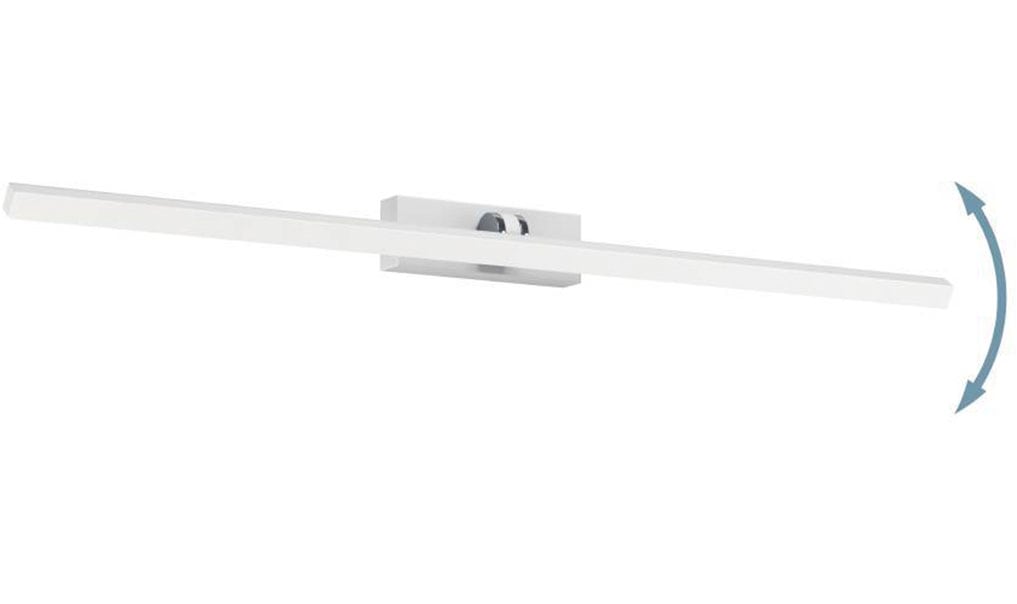 EGLO Spiegelleuchte »VERDELLO«, 1 flammig, Leuchtmittel LED-Modul | LED wechselbar, Wandlampe aus Kunststoff in Weiß und Chrom, Bad Spiegellampe, IP44