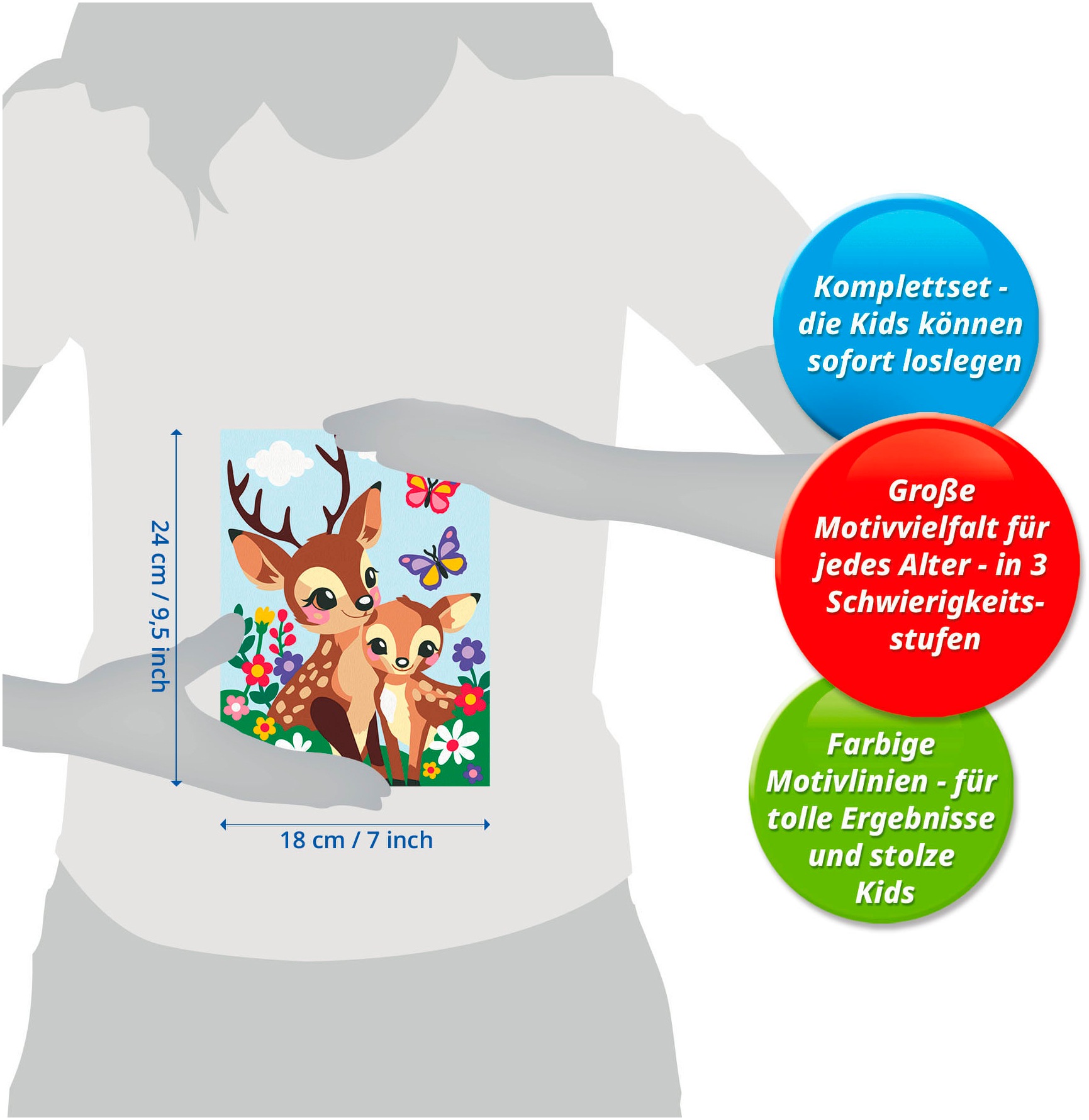 Ravensburger Malen nach Zahlen »CreArt, Fröhliche Hirsche«, Made in Europe