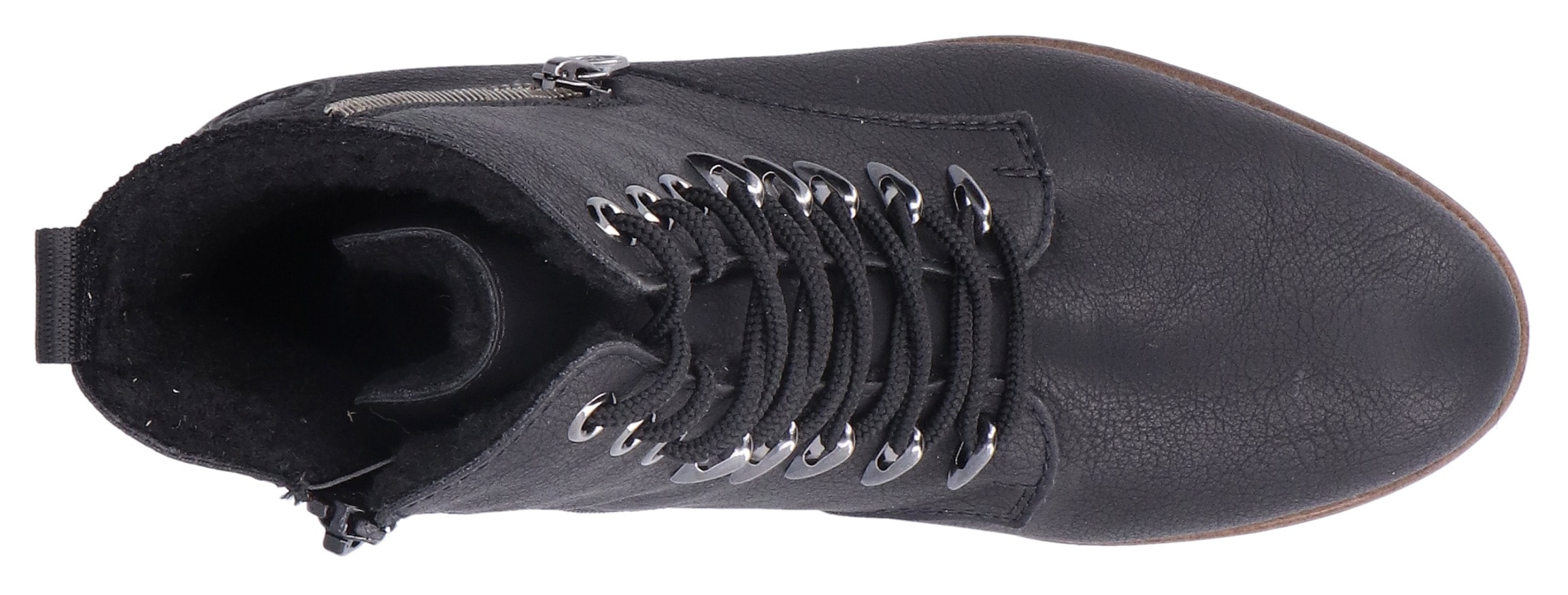 Rieker Winterstiefelette, Schnürstiefelette, Schnürboots, Blockabsatz, schmale Form