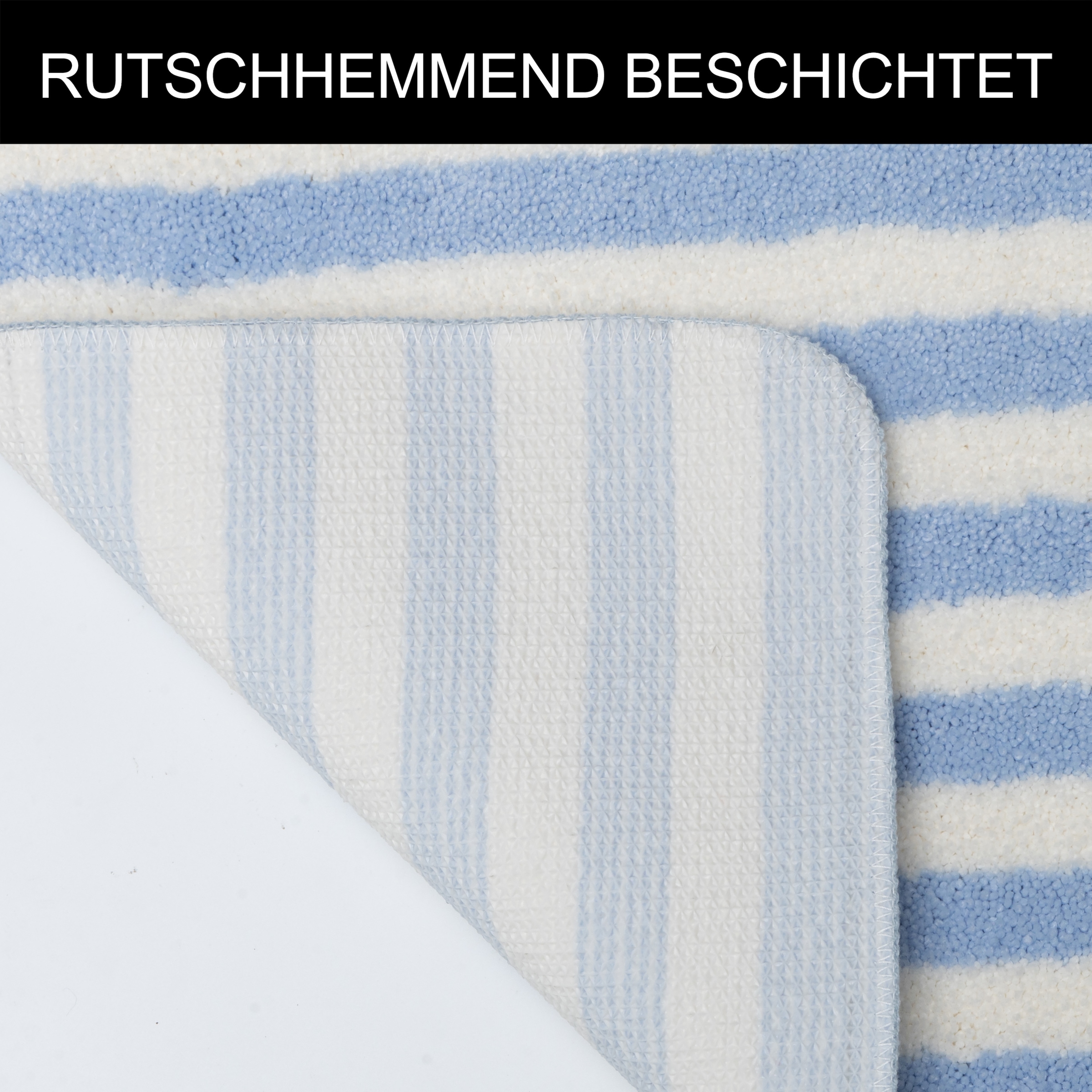 OTTO home Badematte »Streifen, Jannika, Badvorleger, Badezimmer Teppich« Höhe 12 mm rutschhemmend beschichtet fußbodenheizungsgeeignet | schnell trocknend Scandi, modern, gestreift, Badteppich, Badematten