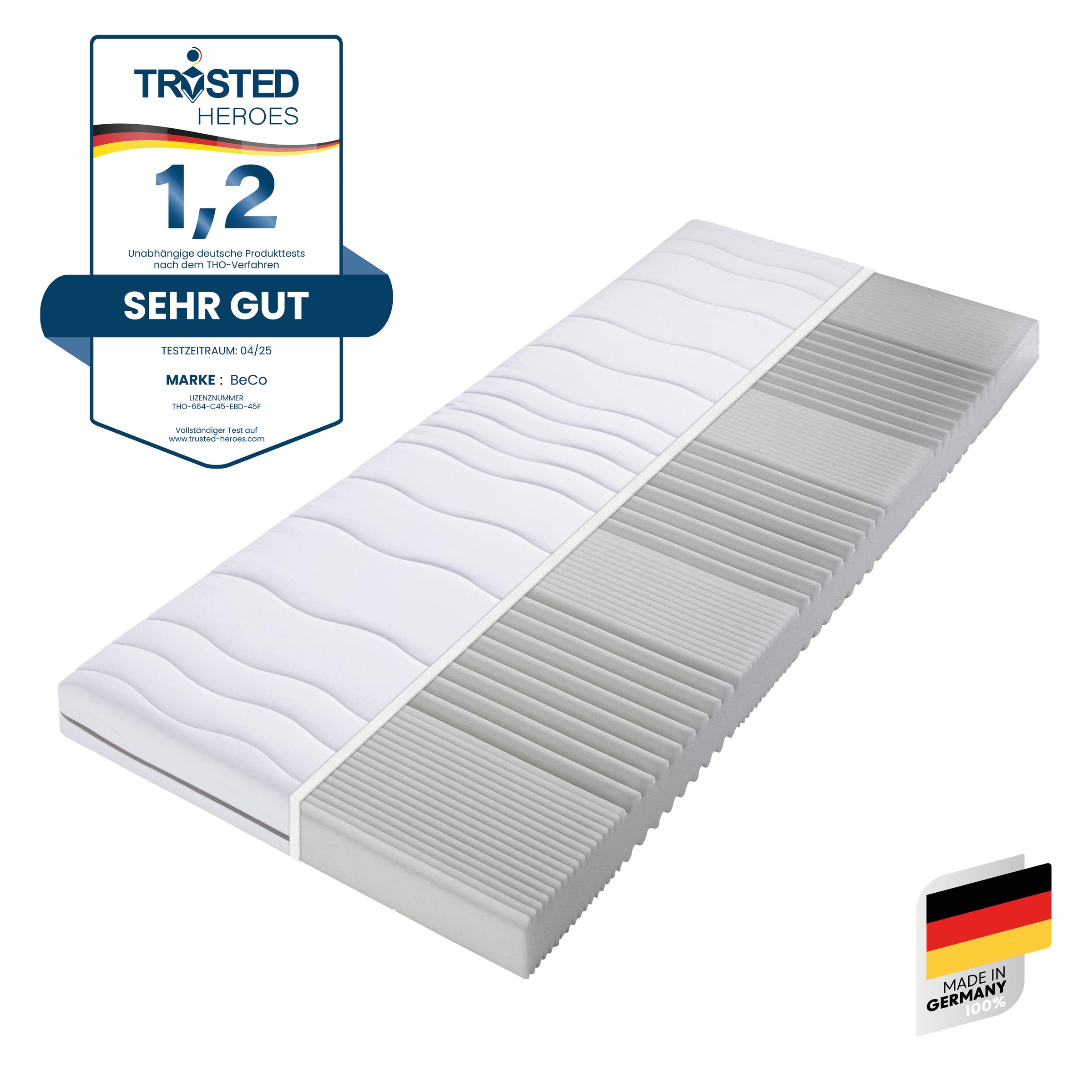 Komfortschaummatratze BECO "Matratze Selection MF, Matratze in 90x200 cm und weiteren Größen", weiß (weiß, neutral), B:90cm L:200cm