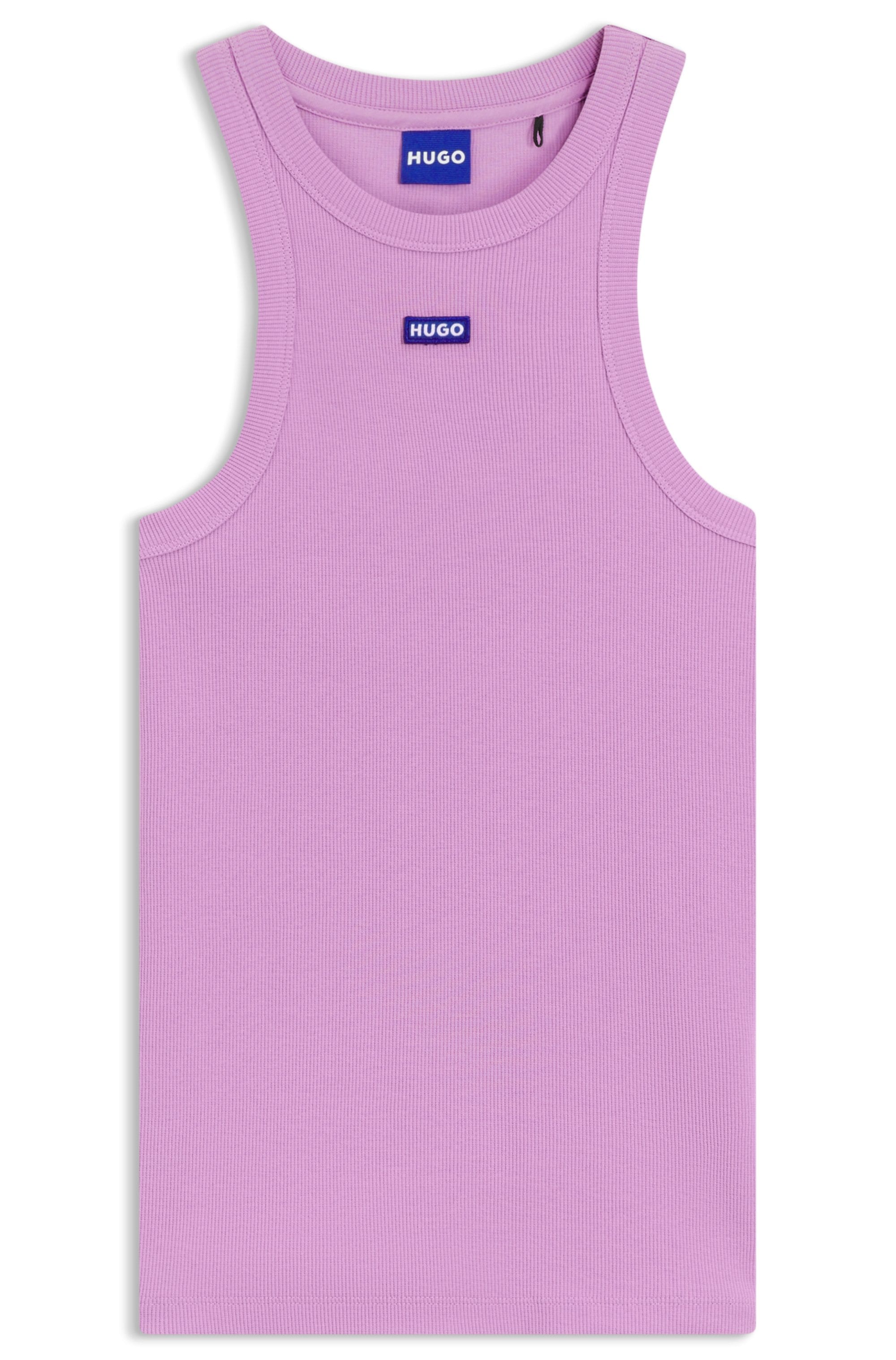 HUGO Blue Tanktop »Easy Tank«, Rippware aus Baumwollmischung mit Elasthan