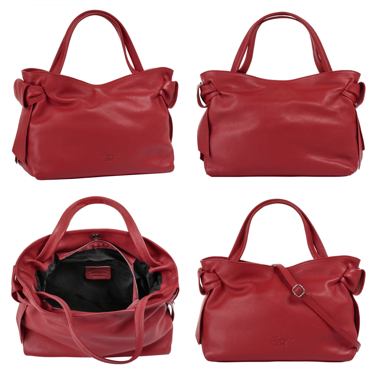 Samantha Look Henkeltasche, echt Leder, Made in Italy