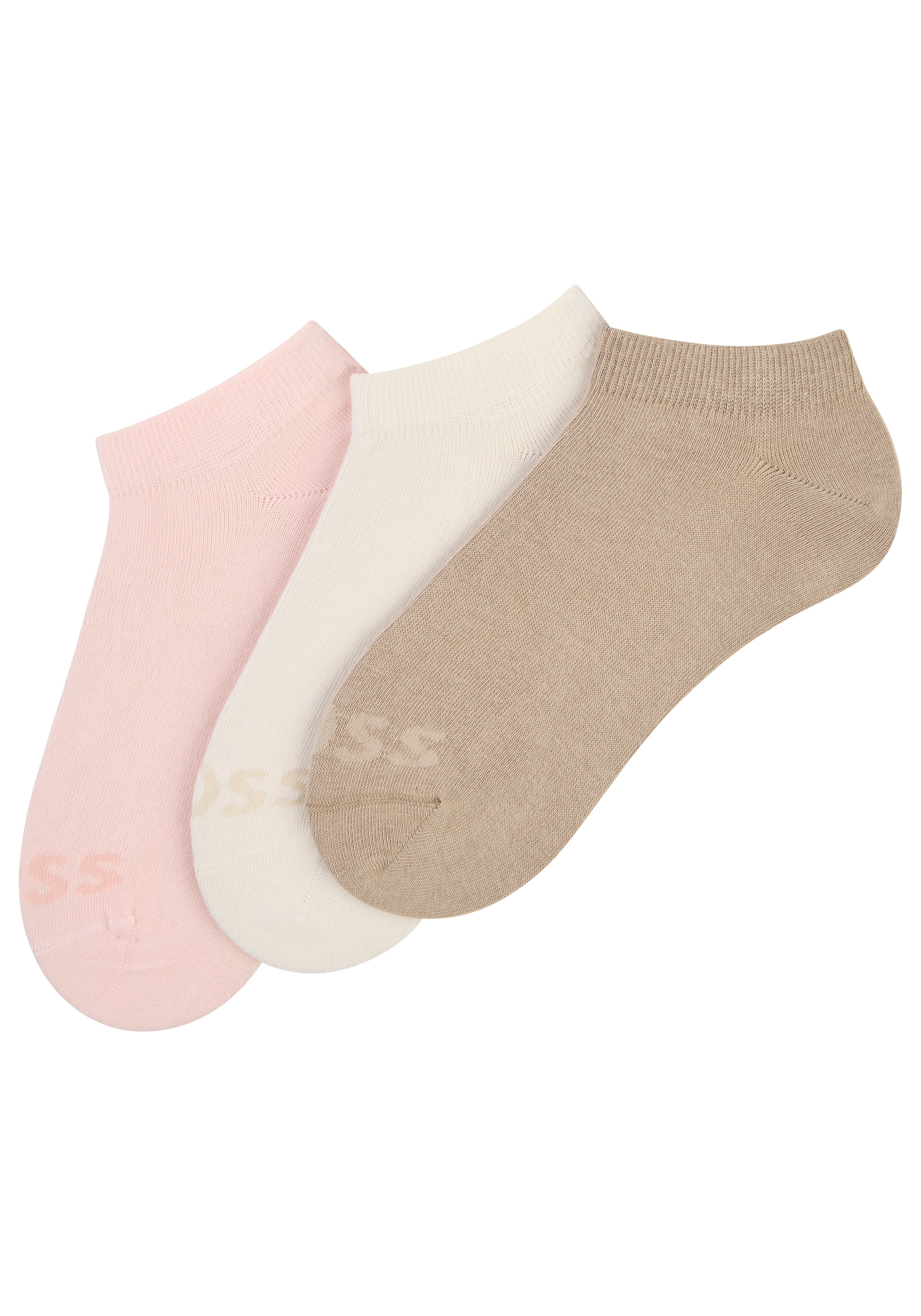 BOSS Sneakersocken »3P AS Logo CC W« Packung, 3er, 3 Paar tlg. mit BOSS Logoschriftzug
