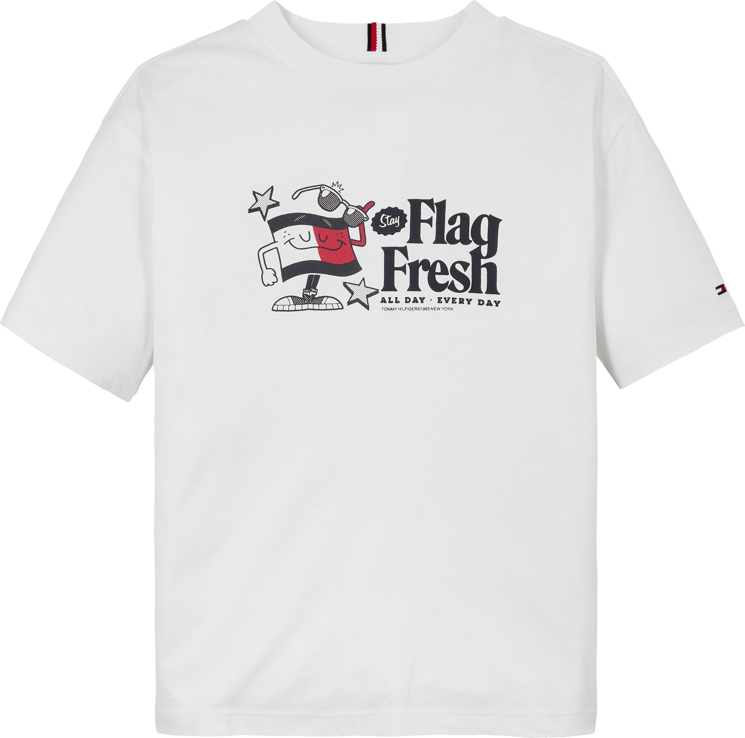 Tommy Hilfiger T-Shirt »FLAG FUN TEE SS«, mit Logodruck